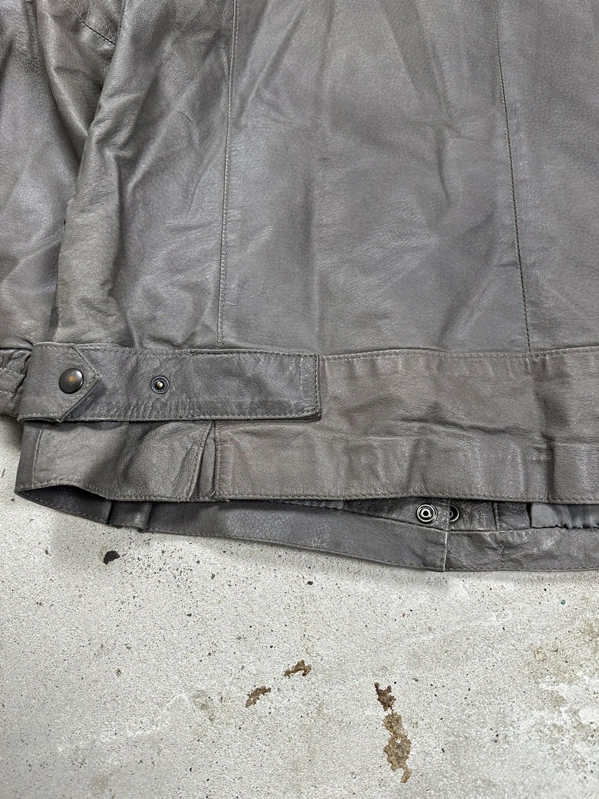 Japanese Brand Vintage y2k Grey Genuine Leather Jacket Size US M / EU 48-50 / 2 - 9 Thumbnail