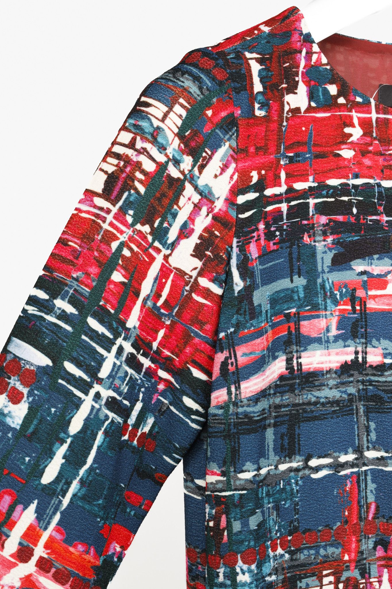 Max Mara Weekend MaxMara Multicoloured 3/4 Sleeve Shift Dress Size XS / US 0-2 / IT 36-38 - 5 Thumbnail