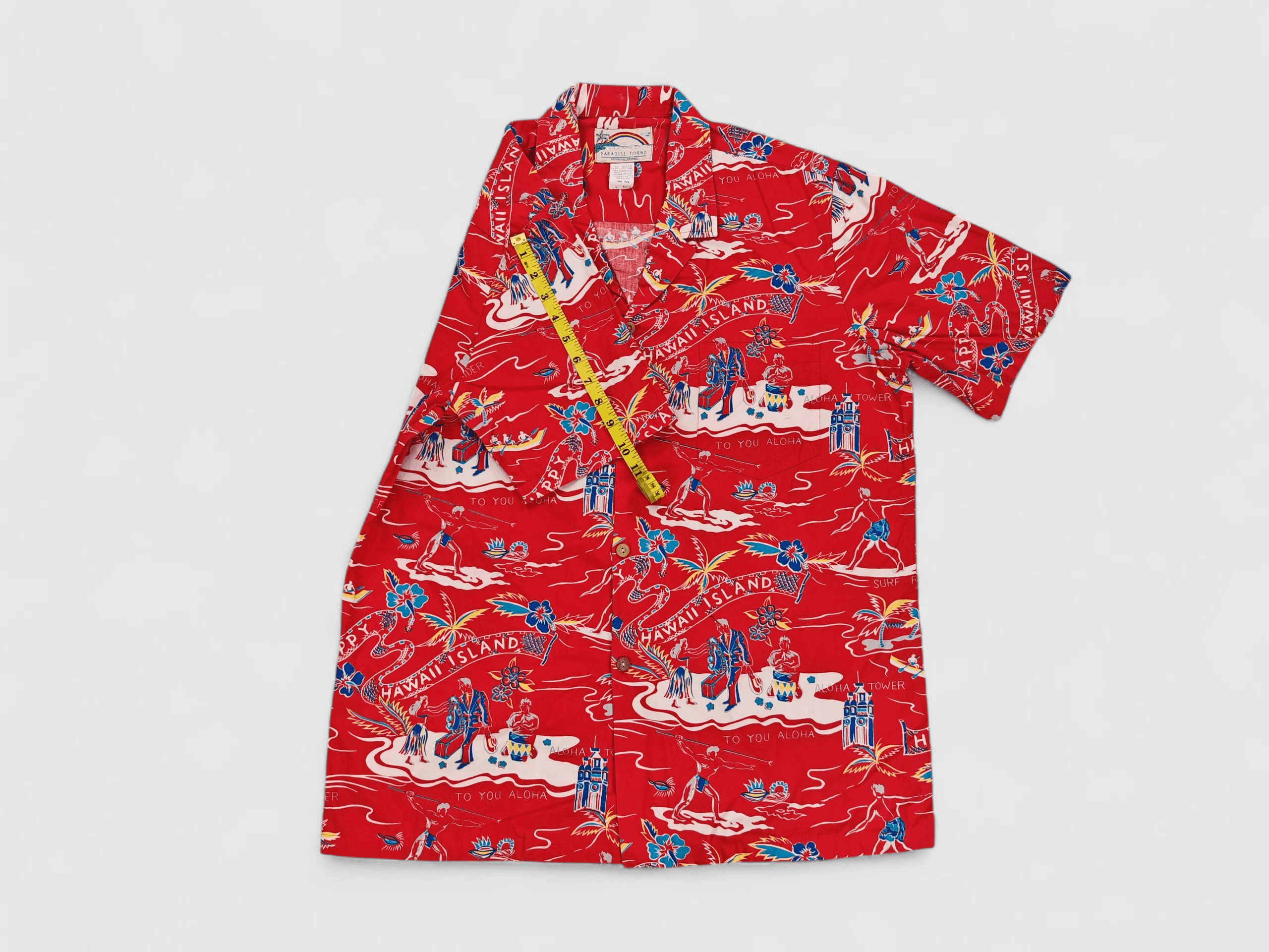 Vintage Vintage 1980s Paradise Found Hawaiian Shirt Size US L / EU 52-54 / 3 - 5 Thumbnail
