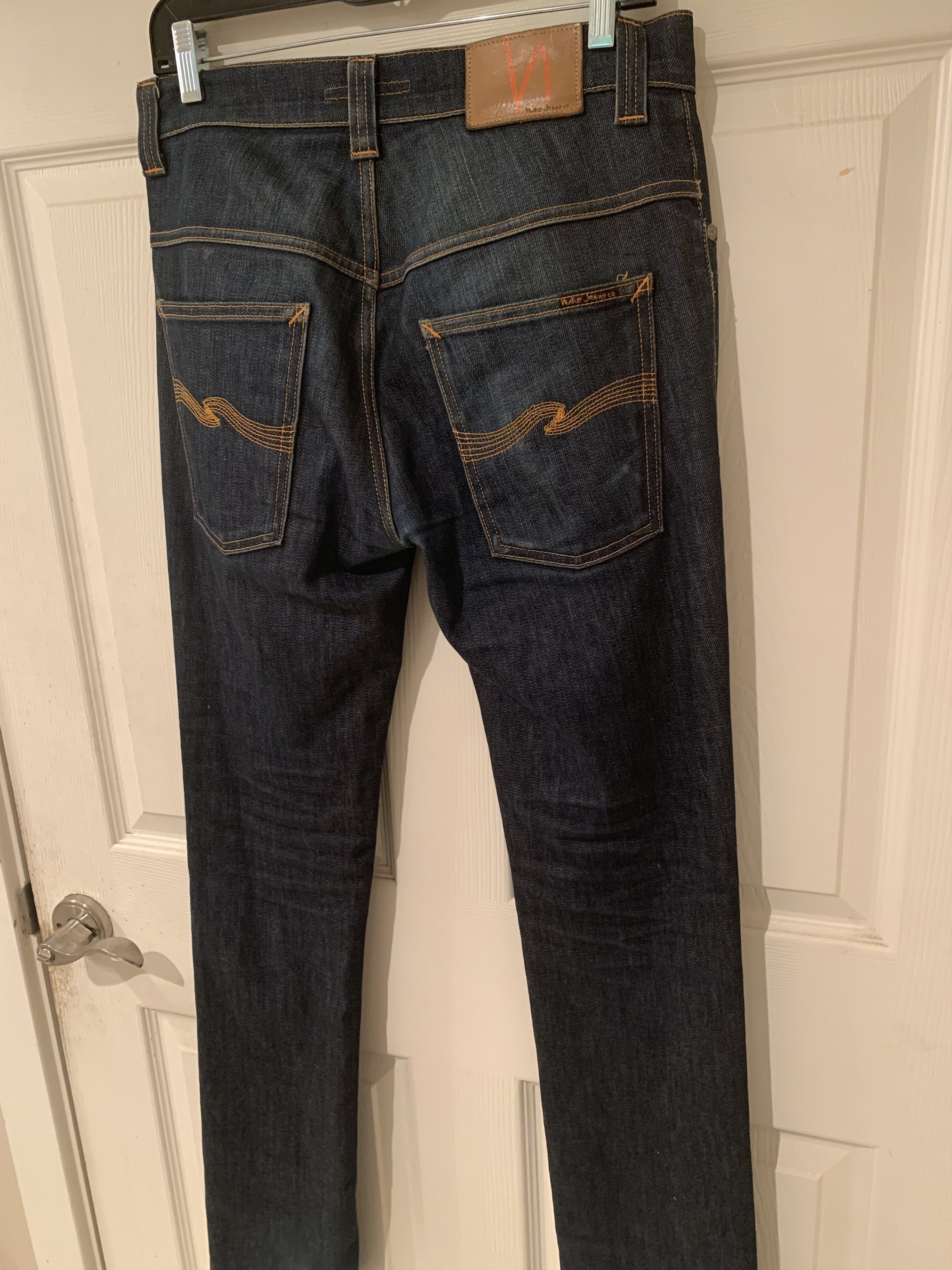 Nudie Jeans Nudie Thin Finn 31x34 Dark Wash Indigo Size US 31 - 7 Thumbnail