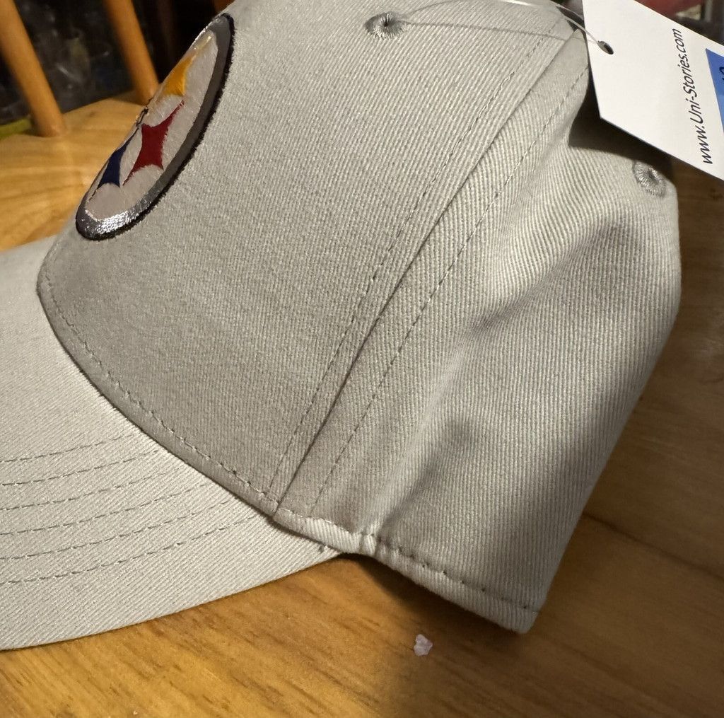 The Unbranded Brand Pittsburgh Steelers Adjustable Hat Cap NFL Gray OSFA Size ONE SIZE - 3 Thumbnail