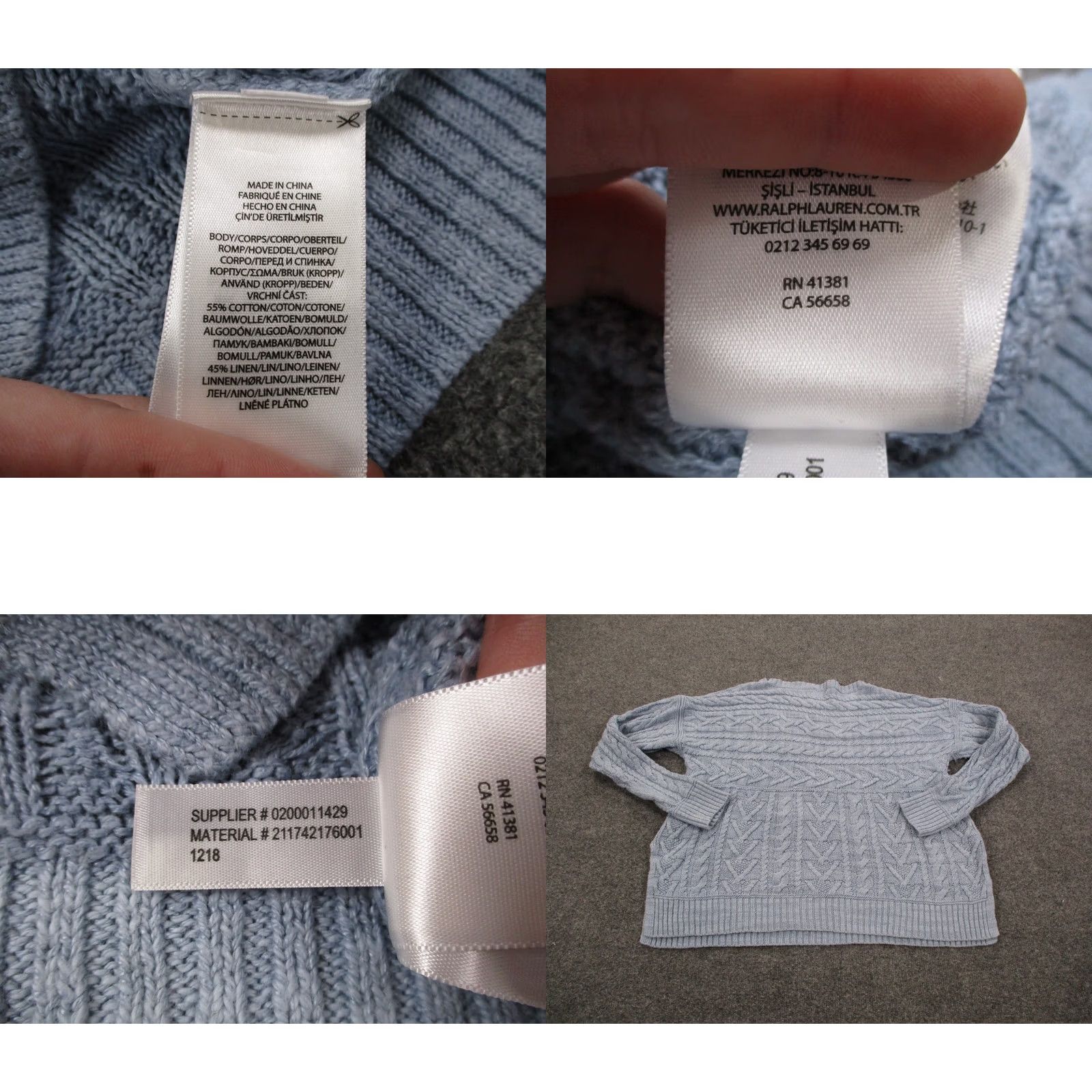 Polo Ralph Lauren Polo Ralph Lauren Sweater Womens L Blue Oversized Relaxed Casual Cable Knit Size L / US 10 / IT 46 - 8 Thumbnail