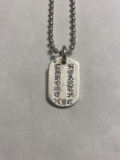 Chrome Hearts Sterling Las Vegas Dog Tag Pendant Necklace - Sterling Silver Pendant  Necklace, Necklaces - CHH21680