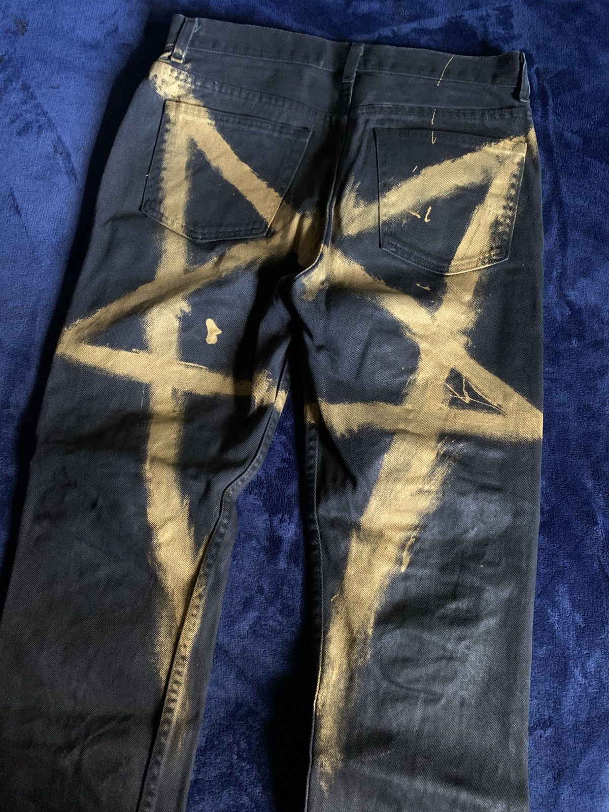 Other Waxed Pentagram Jeans Opium Fashion Swag Streetwear Punk Emo Size US 32 / EU 48 - 9 Thumbnail