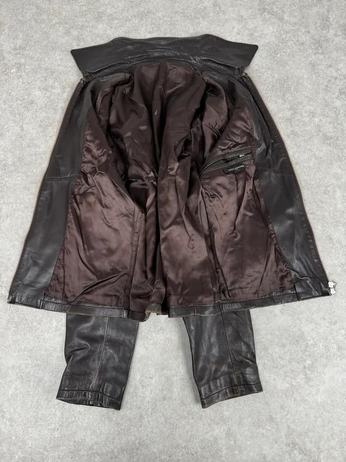 Daniele Alessandrini 2000s Daniele Alessandrini Cropped Brown Leather Jacket Size US S / EU 44-46 / 1 - 7 Thumbnail