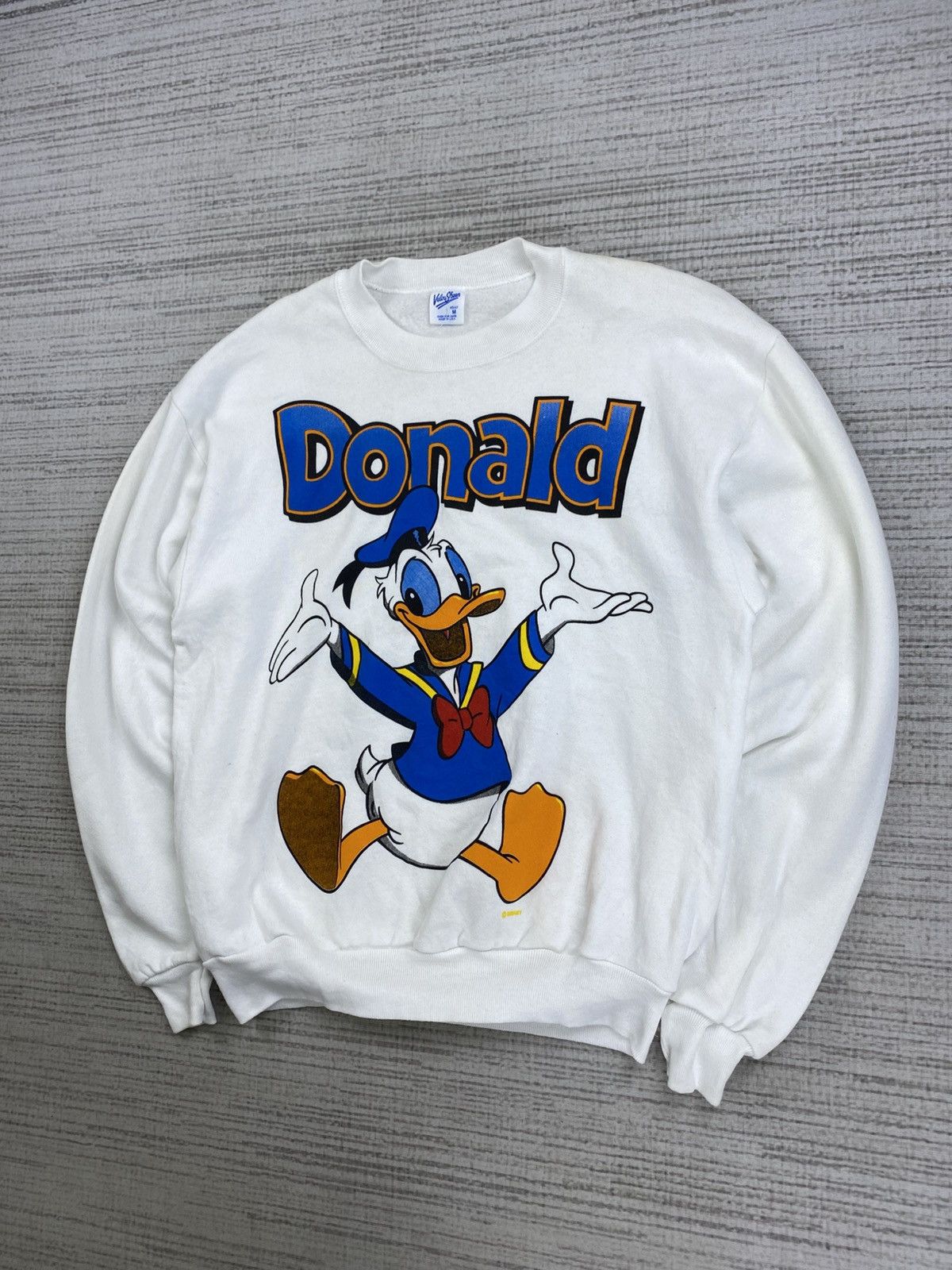 Disney × Velva Sheen × Vintage 🔥New Old Stock🔥Vtg 90s Disney Donald Duck Printed Sweatshirt Size US M / EU 48-50 / 2 - 3 Thumbnail