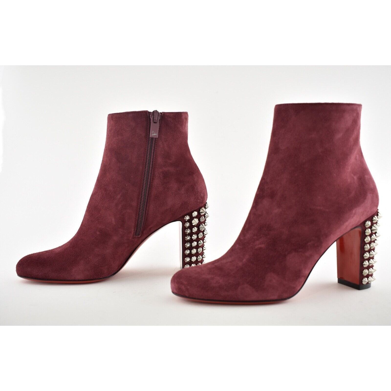 Christian Louboutin Christian Louboutin Suzi Folk 85 Prunus Red Suede Spike Size US 5.5 / IT 35.5 - 9 Thumbnail