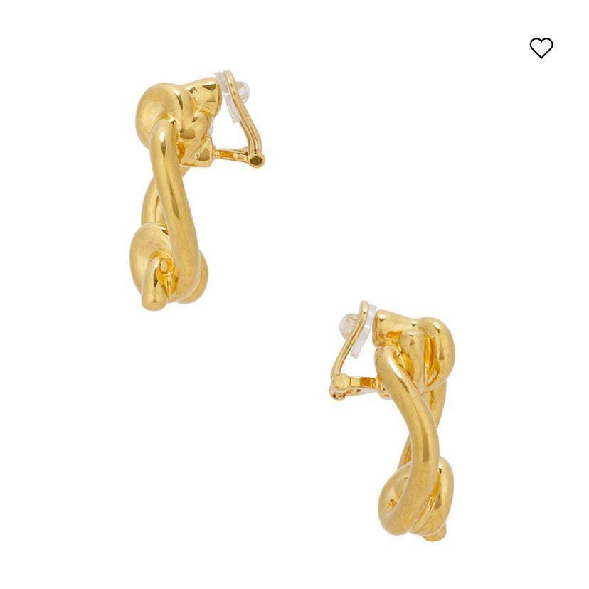 Saint Laurent Paris SAINT LAURENT Hoop Earrings in Or Laiton Size ONE SIZE - 1 Thumbnail