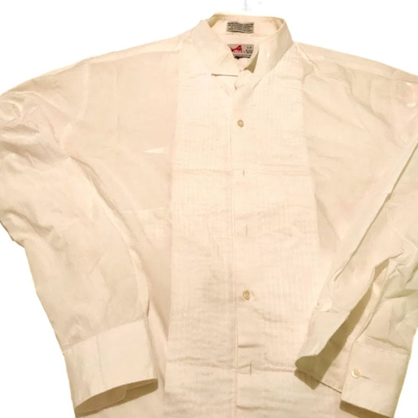 The Unbranded Brand Vintage Lum Fashions Men`s Shirt White Cotton Button Down L Size US L / EU 52-54 / 3 - 1 Thumbnail