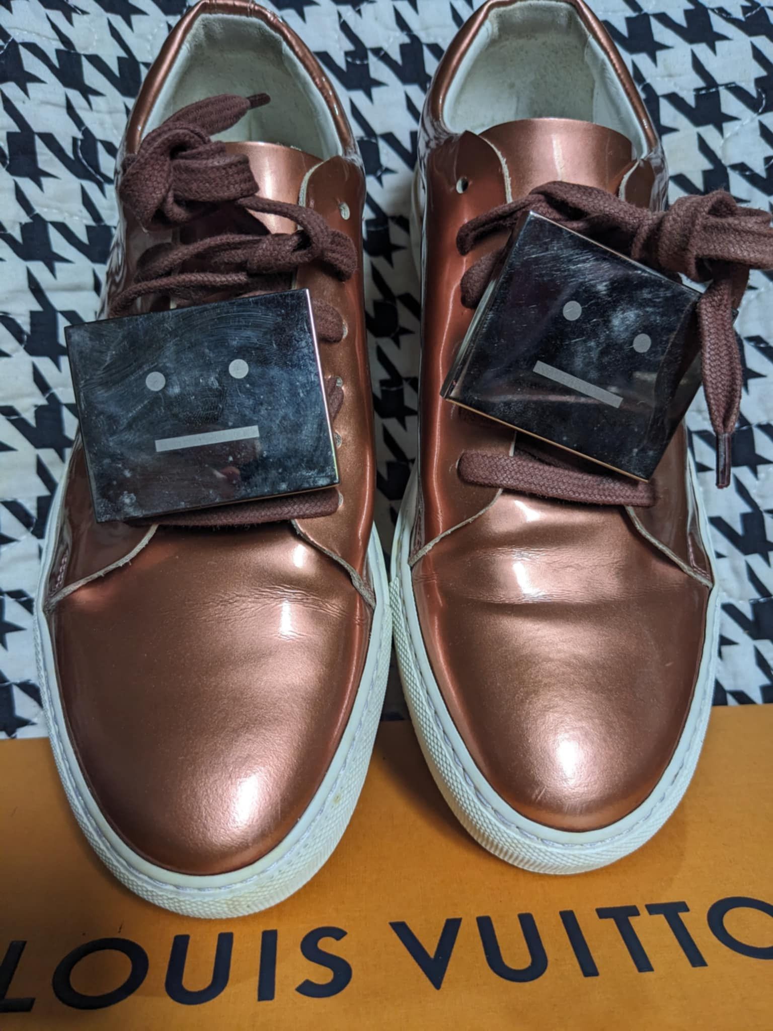 Acne Studios Acne Studios Adriana Metallic Leather Sneakers size 38 Size US 7 / IT 37 - 4 Thumbnail
