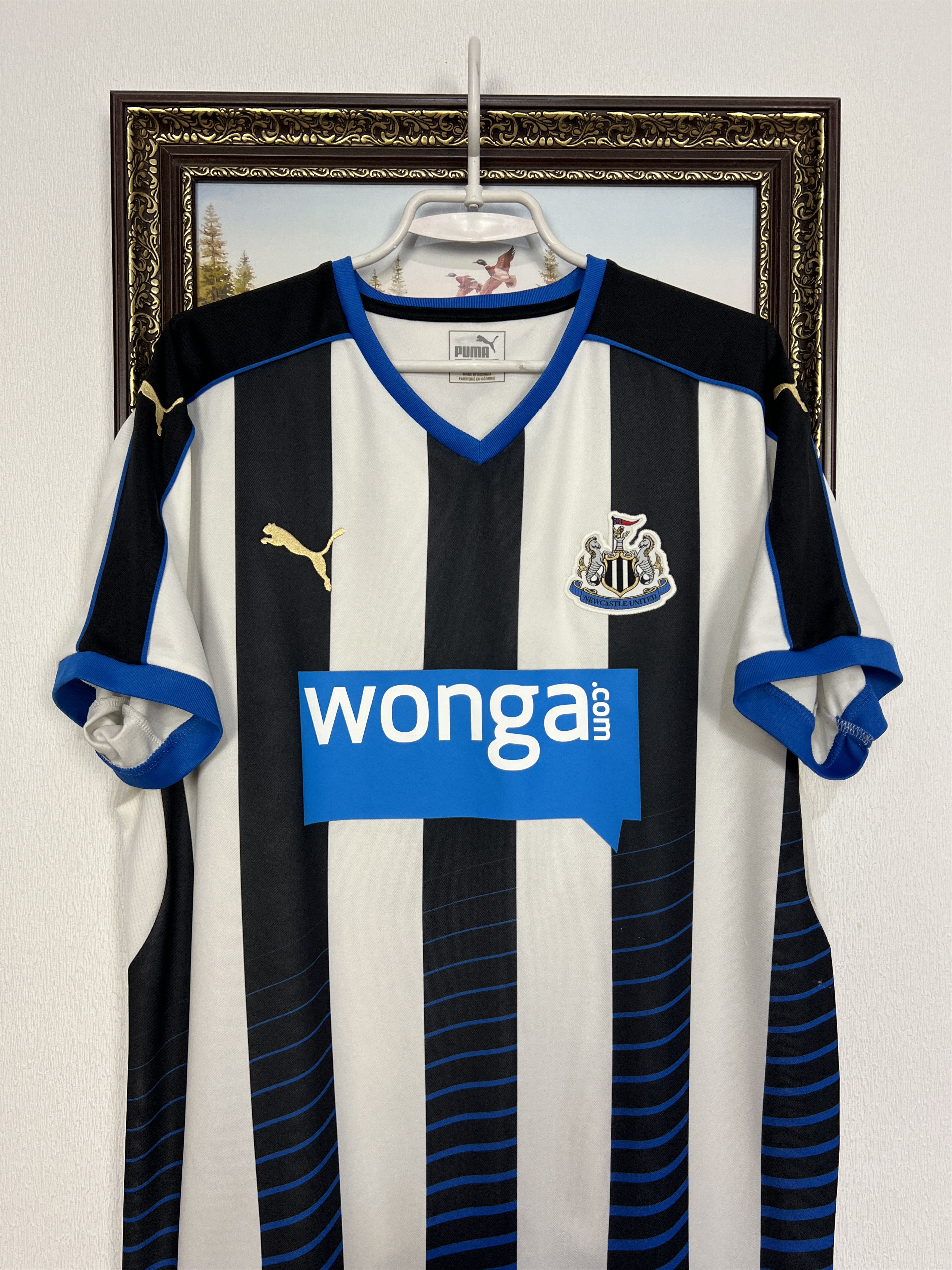 Puma Newcastle football shirt Soccer Puma Colback Jersey Trikot Size US XL / EU 56 / 4 - 4 Thumbnail