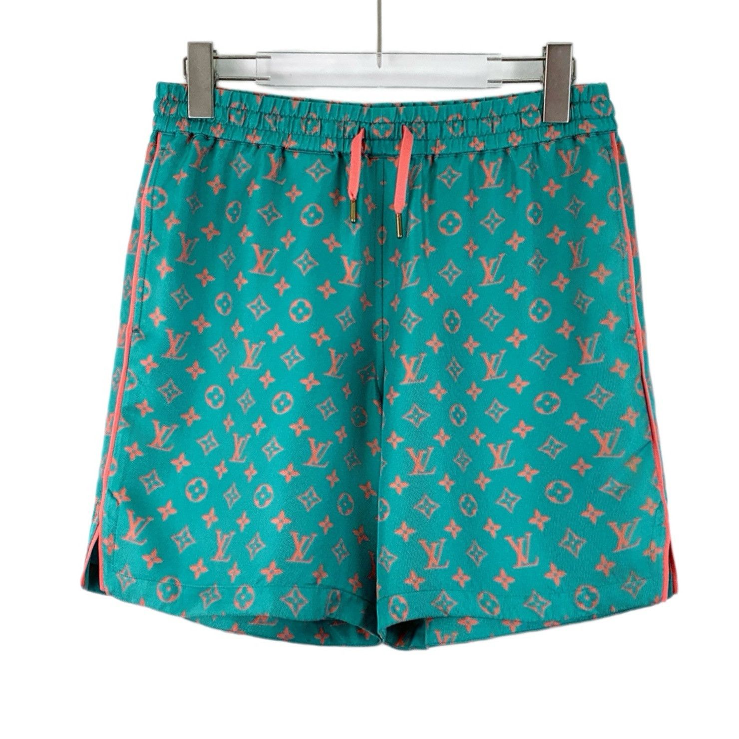 Louis Vuitton Louis Vuitton Monogram Silk Drawstring Shorts Green (46) Size US 30 / EU 46 - 1 Thumbnail