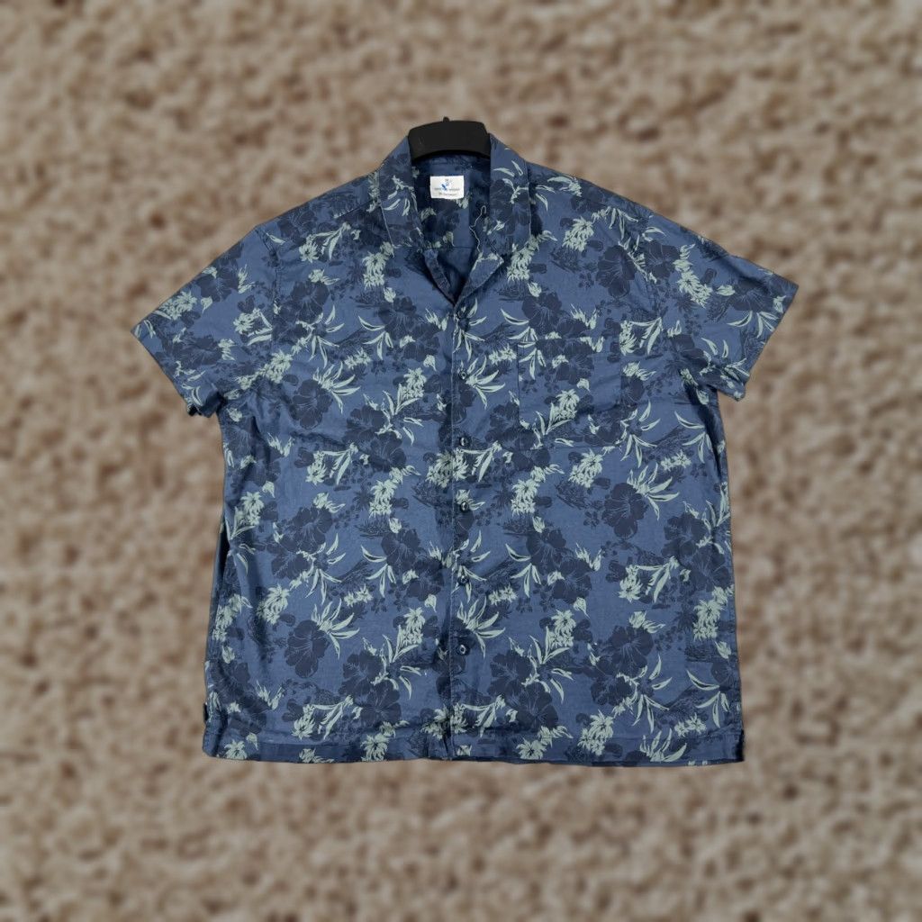 Vintage VINTAGE Mutual Weave Shirt Mens 2XL Blue Floral Button-Up Cotton Blend Pocket Beach Size US XXL / EU 58 / 5 - 1 Thumbnail