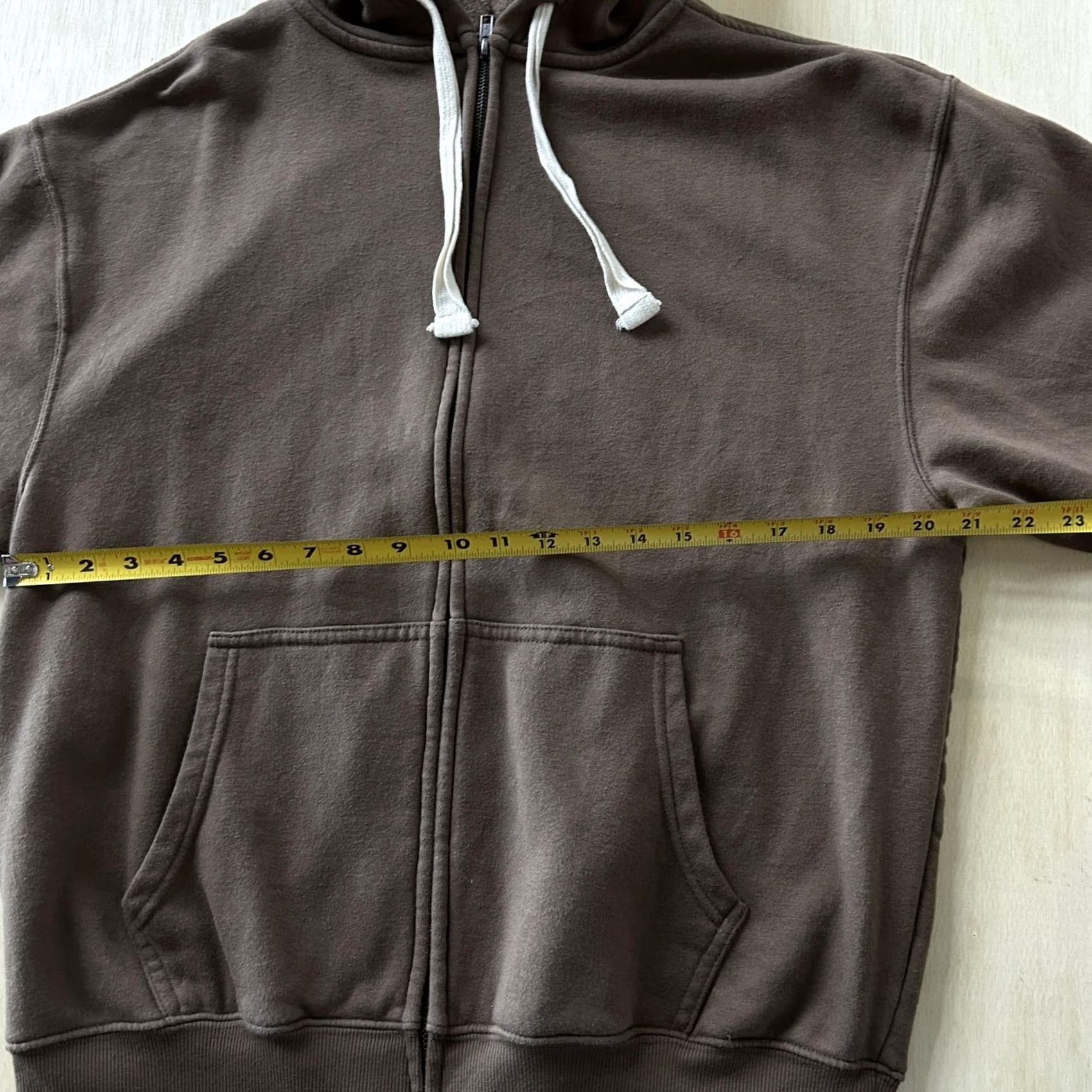 Vintage Arizona Jean Co Hoodie Mens Small Brown Fleece Full Zip Sweatshirt Drawstring Size US S / EU 44-46 / 1 - 6 Thumbnail