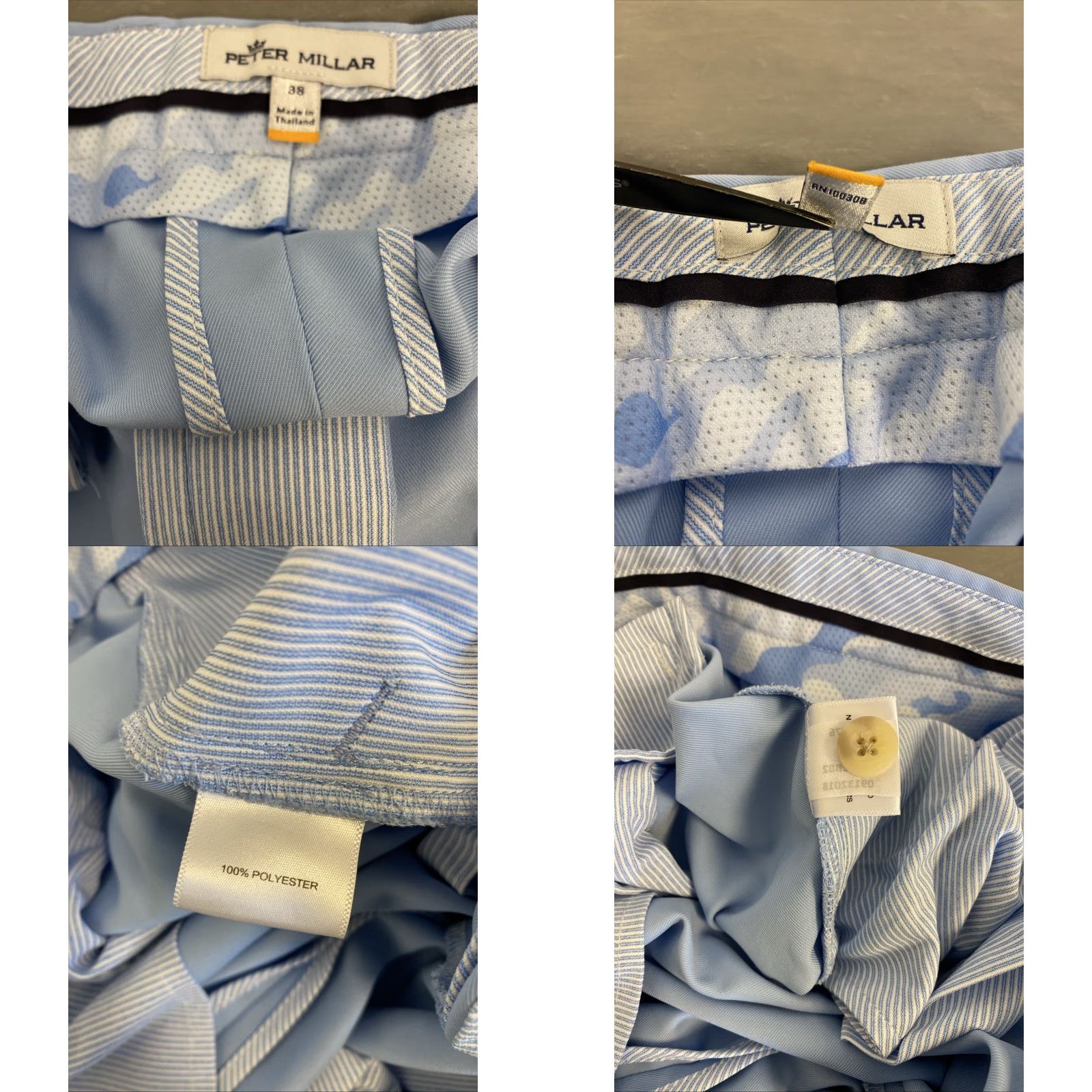 Peter Millar Peter Millar Shorts Men Size 34 Blue Athletic Moisture Wicking UV 9 Inseam Flat Front Casual Activewear Size US 34 / EU 50 - 8 Thumbnail