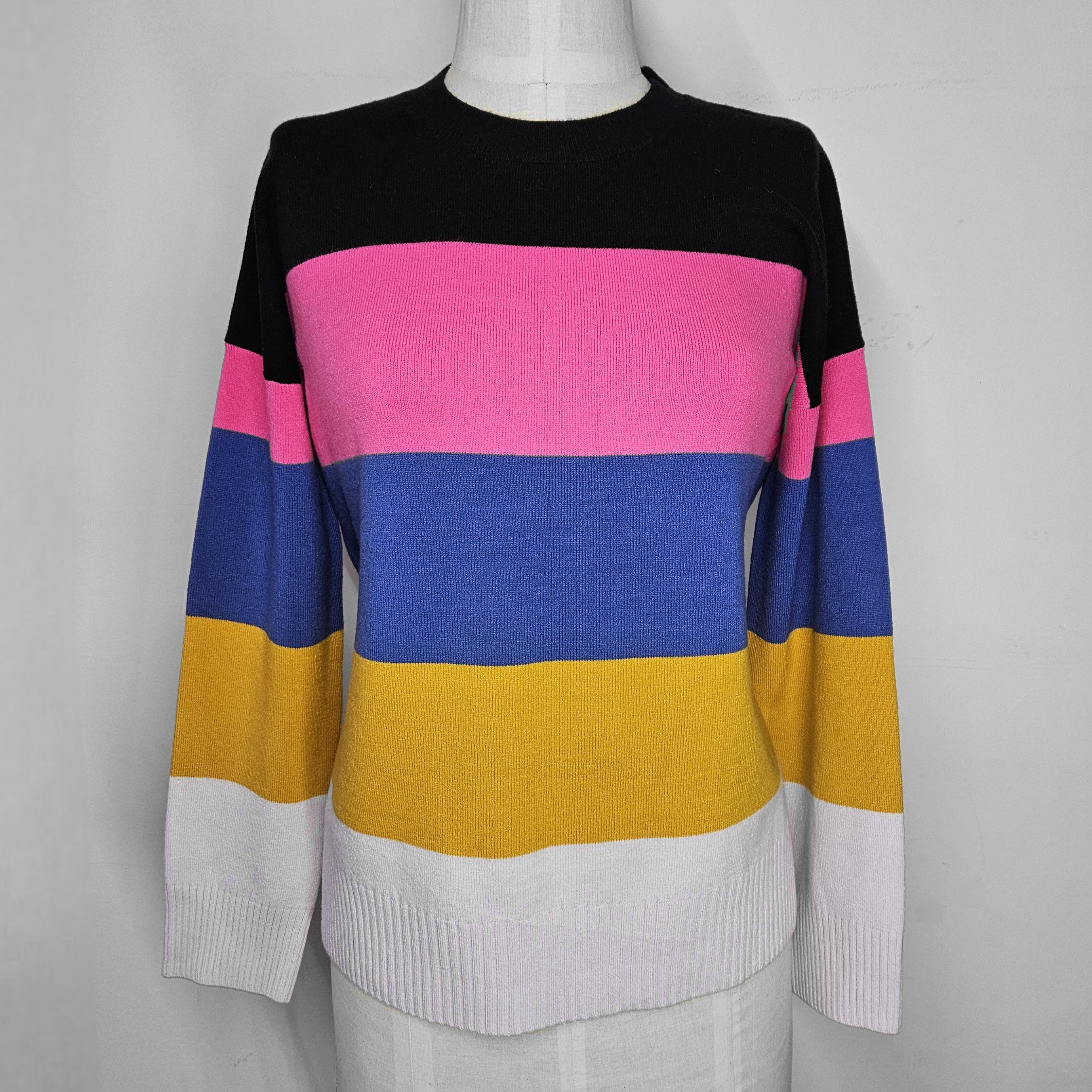 French Connection French Connection Size L/XL Sweater Colorblock Stripe Tight Size L / US 10 / IT 46 - 1 Thumbnail