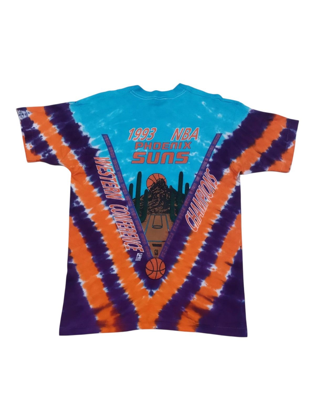 Vintage Vintage 1990s NBA Phoenix Suns Tie Dye Tee Size US L / EU 52-54 / 3 - 2 Thumbnail