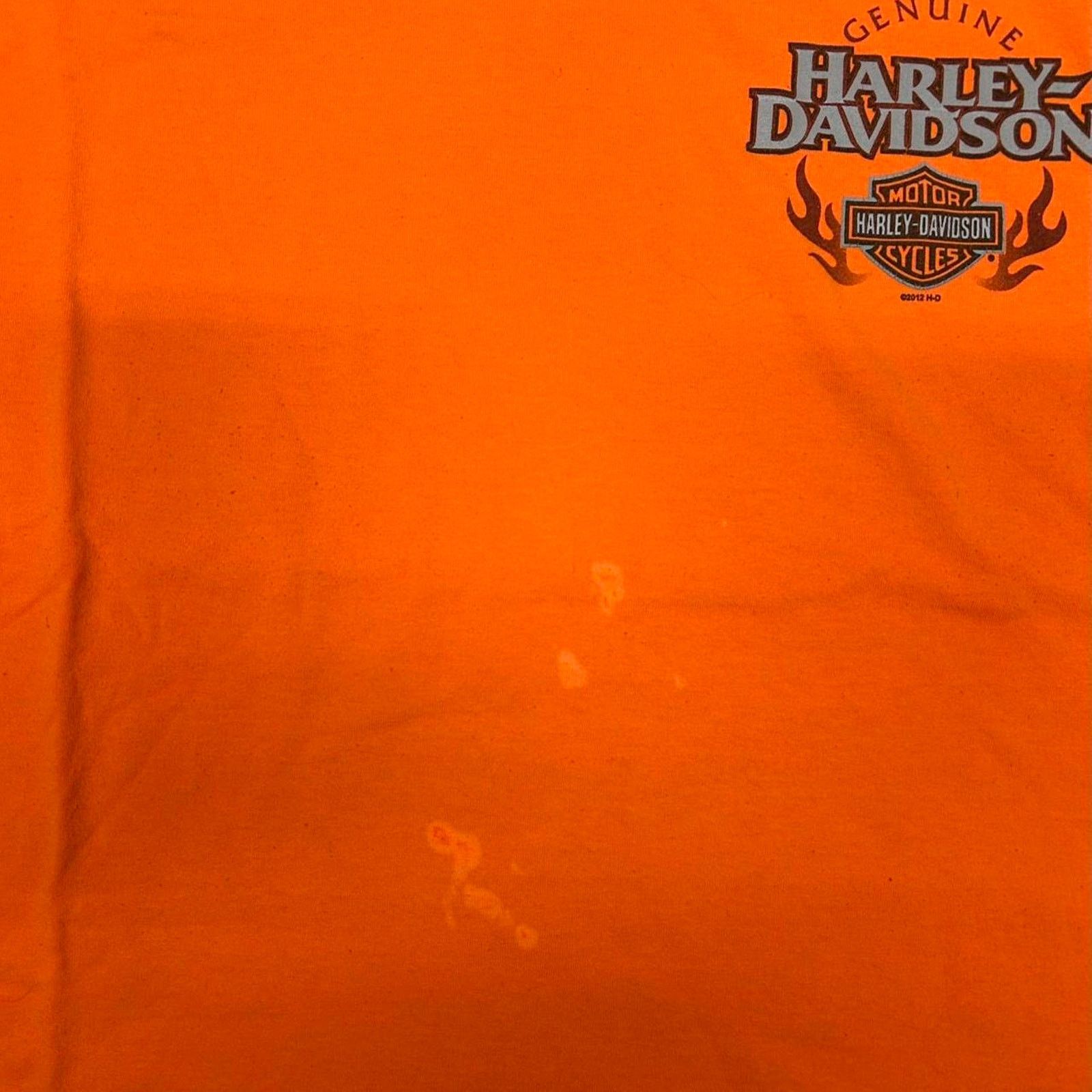 Harley Davidson Y2K Orange Harley Davidson t-shirt Size US XXL / EU 58 / 5 - 5 Thumbnail