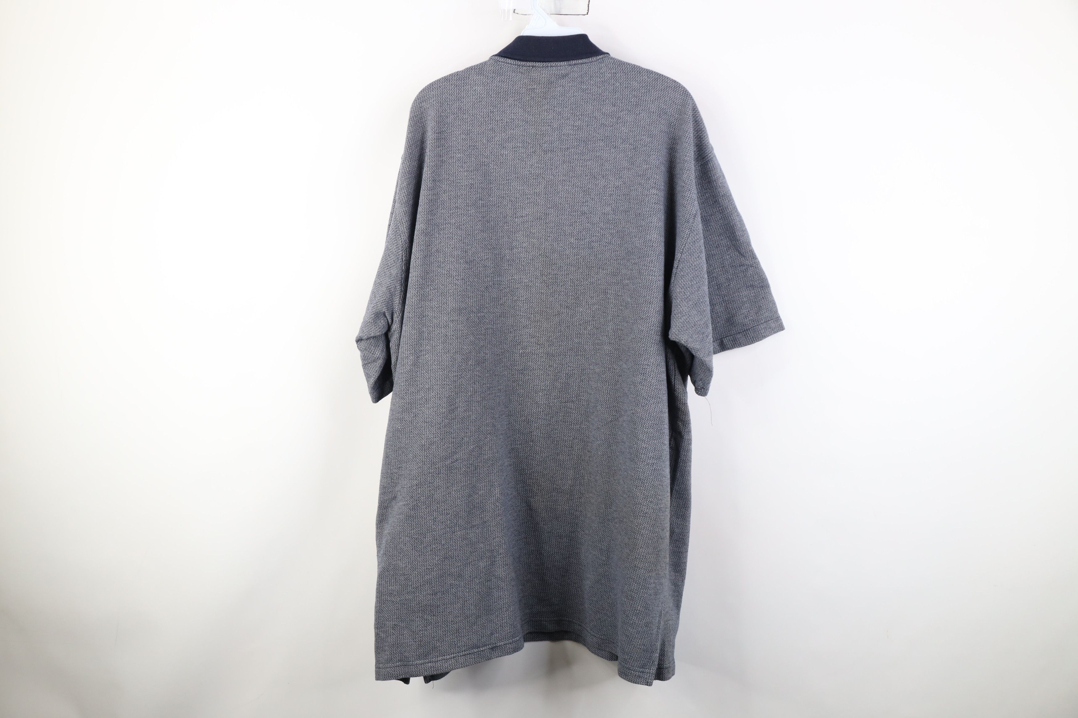 Vintage Vintage 90s Streetwear Heavyweight Knit Golf Polo Shirt Blue Size US XXL / EU 58 / 5 - 12 Thumbnail