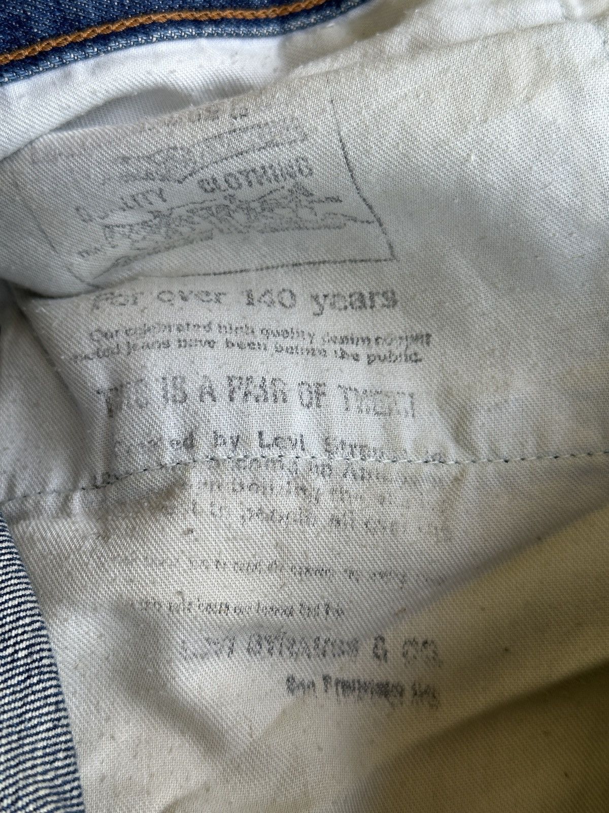 Levi's Vintage Distress Levis Big E 504Z Selvedge 32x41. Size US 32 / EU 48 - 12 Thumbnail