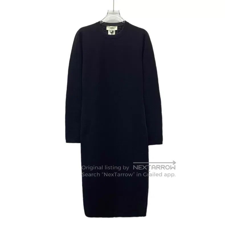 Fendi Fendi Black Lining Floral Print Wool Cashmere Crew Neck Lo Size XS / US 0-2 / IT 36-38 - 1 Thumbnail