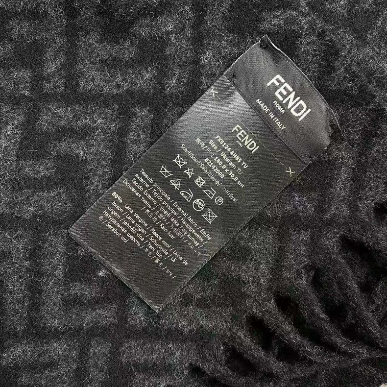 Fendi Fendi Black old-fashioned scarf Size ONE SIZE - 4 Thumbnail