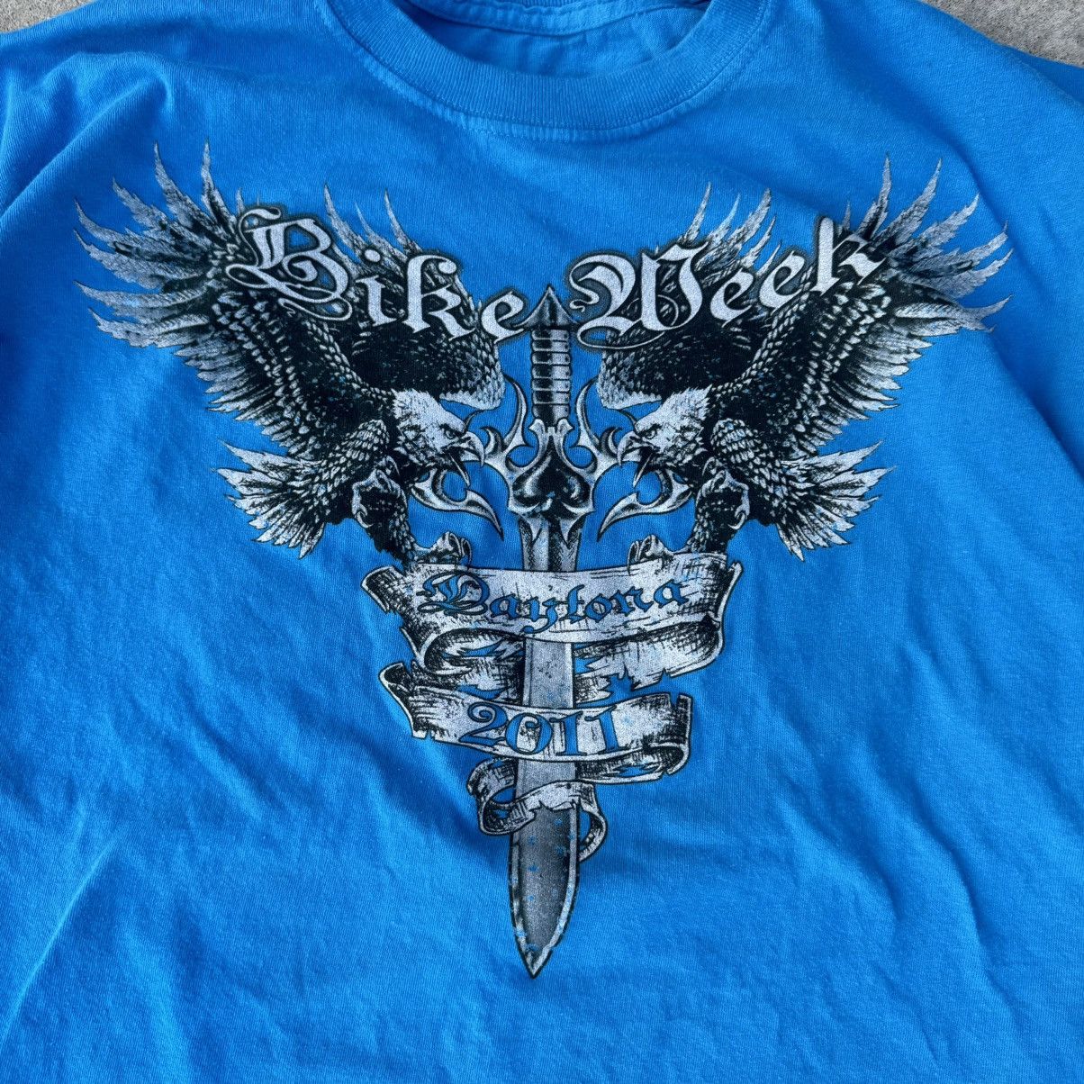 Affliction × Harley Davidson × JNCO Vintage Y2K Blue Biker Fest AOP Graphic Tee Fits XL Size US XL / EU 56 / 4 - 2 Thumbnail