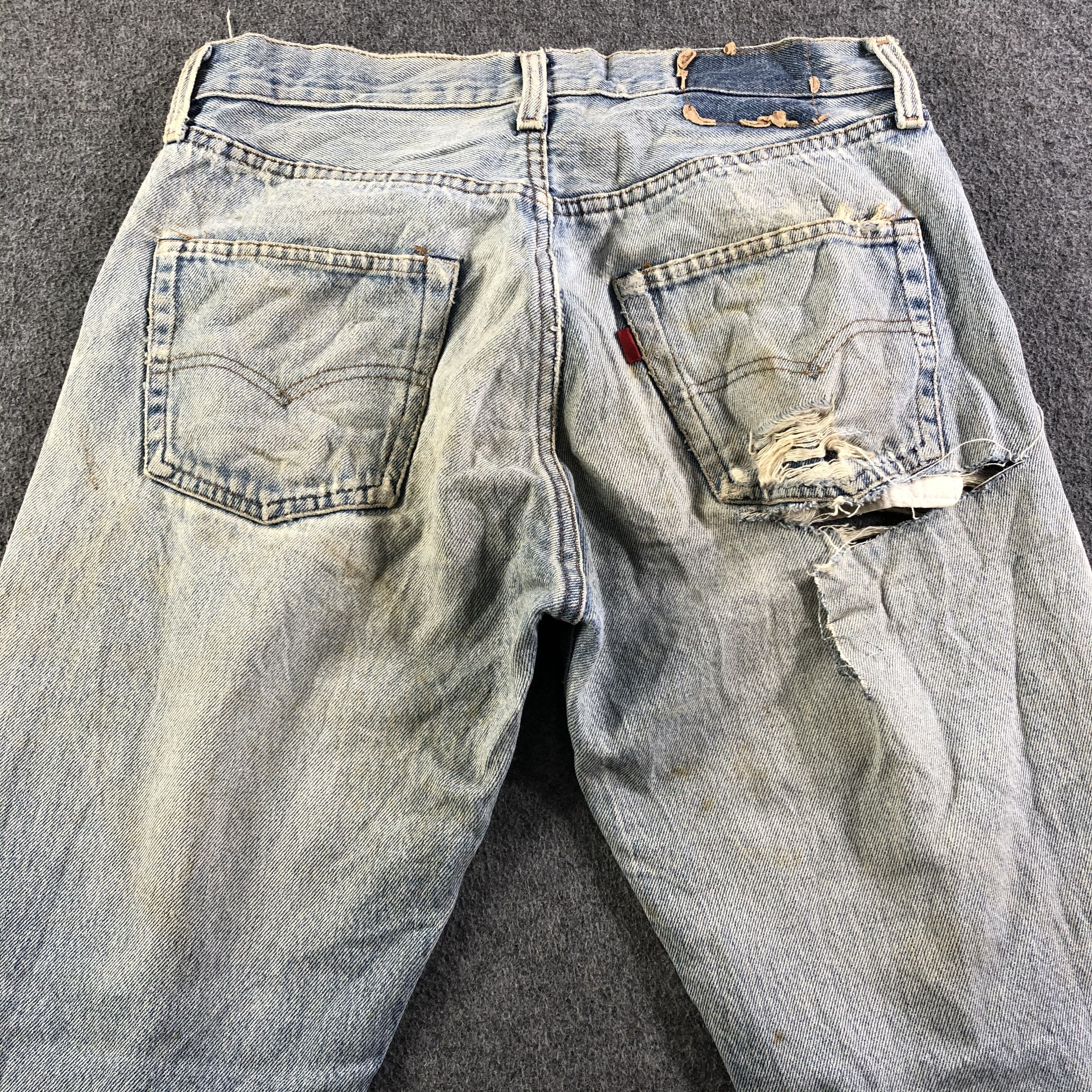 Levi's 90s Vintage Distress Levis 501 Jeans-J3849 Size US 30 / EU 46 - 4 Thumbnail