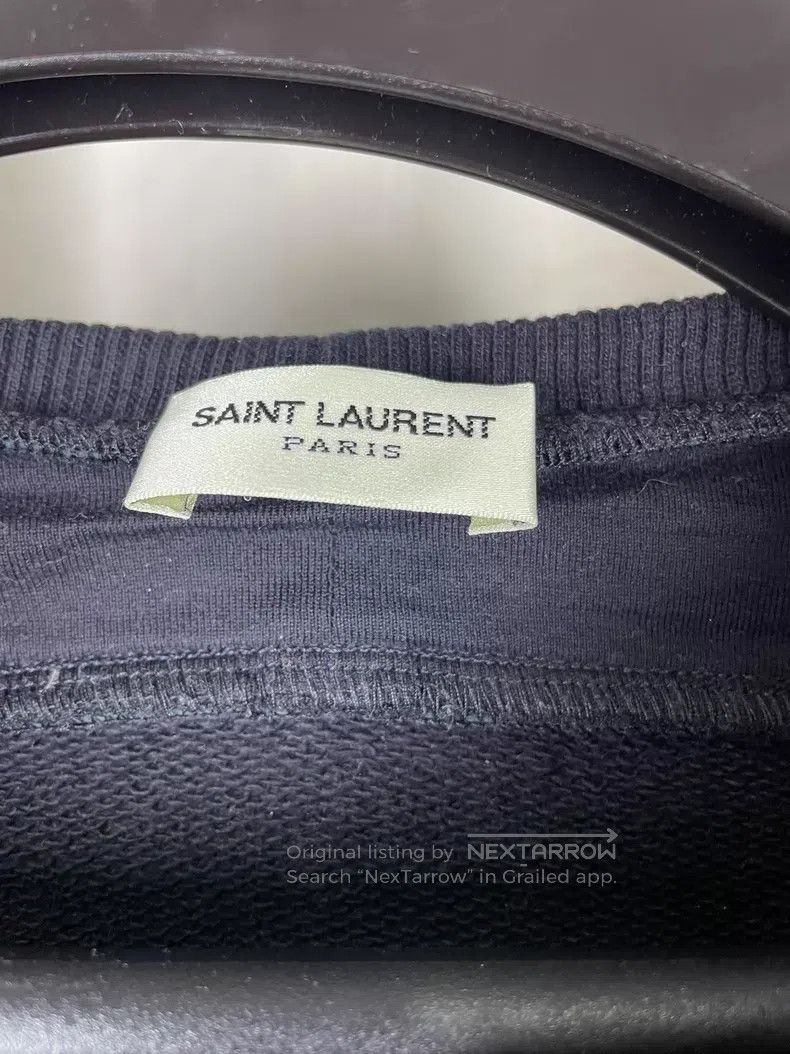 Saint Laurent Paris Saint Laurent Paris Sheepskin Patchwork Crewneck Sweatshir Size US XL / EU 56 / 4 - 4 Thumbnail