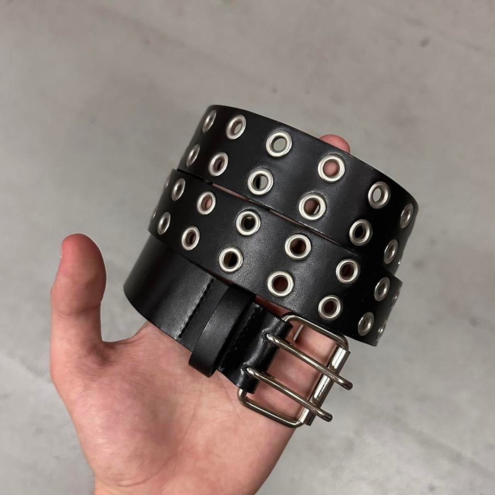 Other Black utility style belt vintage WMNS Size ONE SIZE - 2 Thumbnail