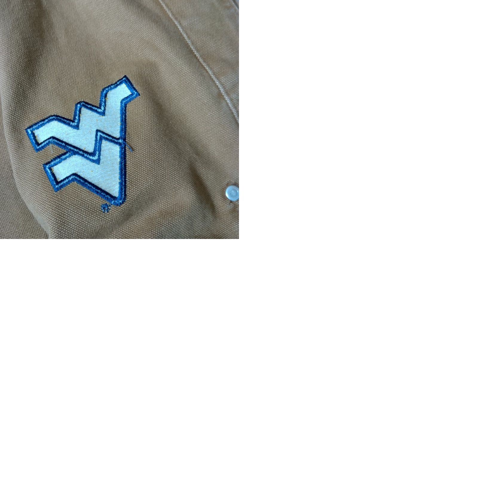 Carhartt VINTAGE Carhartt Chore Jacket WVU Mountaineers 2XL Brown Duck Canvas 101322 211 Work Size US XXL / EU 58 / 5 - 12 Thumbnail