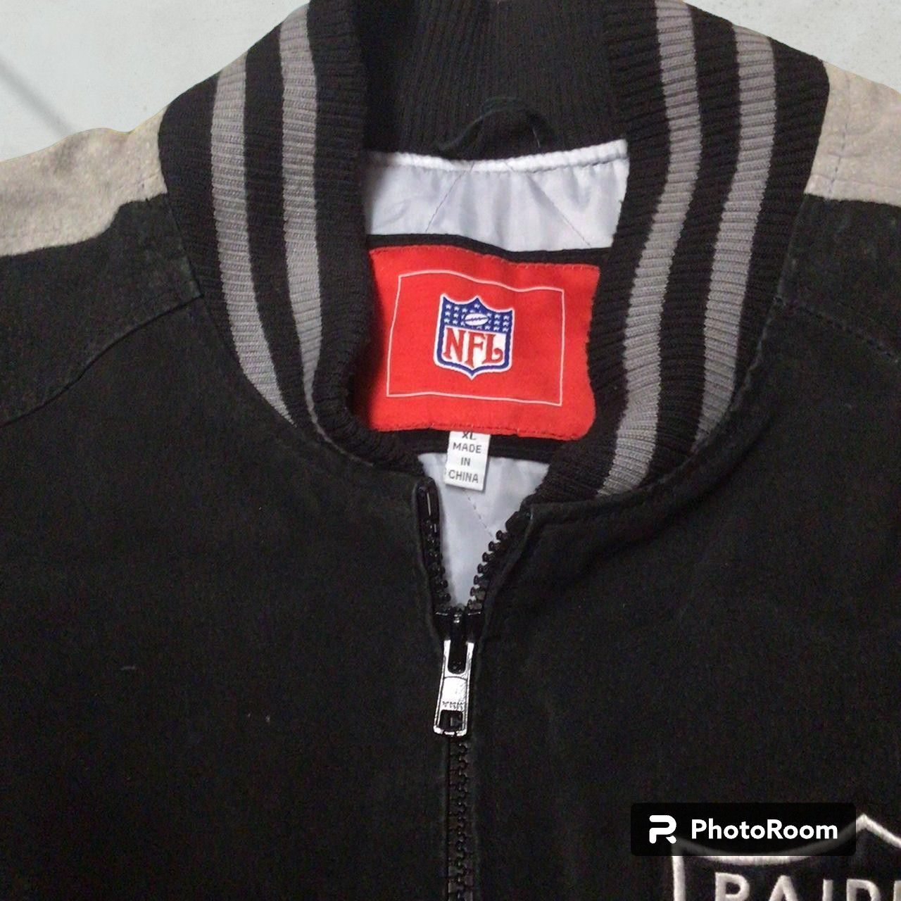 NFL Raiders high quality suede bomber jacket