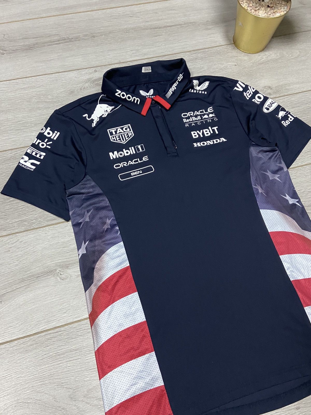 Castore Red Bull USA 🇺🇸 flag polo tee Castore pirelli Size US S / EU 44-46 / 1 - 4 Thumbnail
