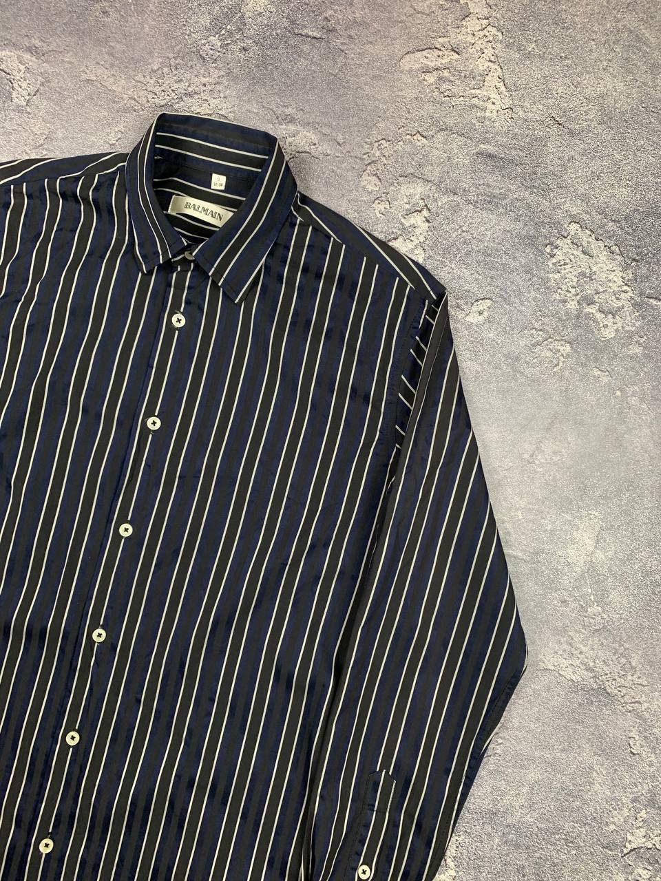 Balmain Balmain Men’s Black Striped Button Up Shirt Size S Size US S / EU 44-46 / 1 - 3 Thumbnail