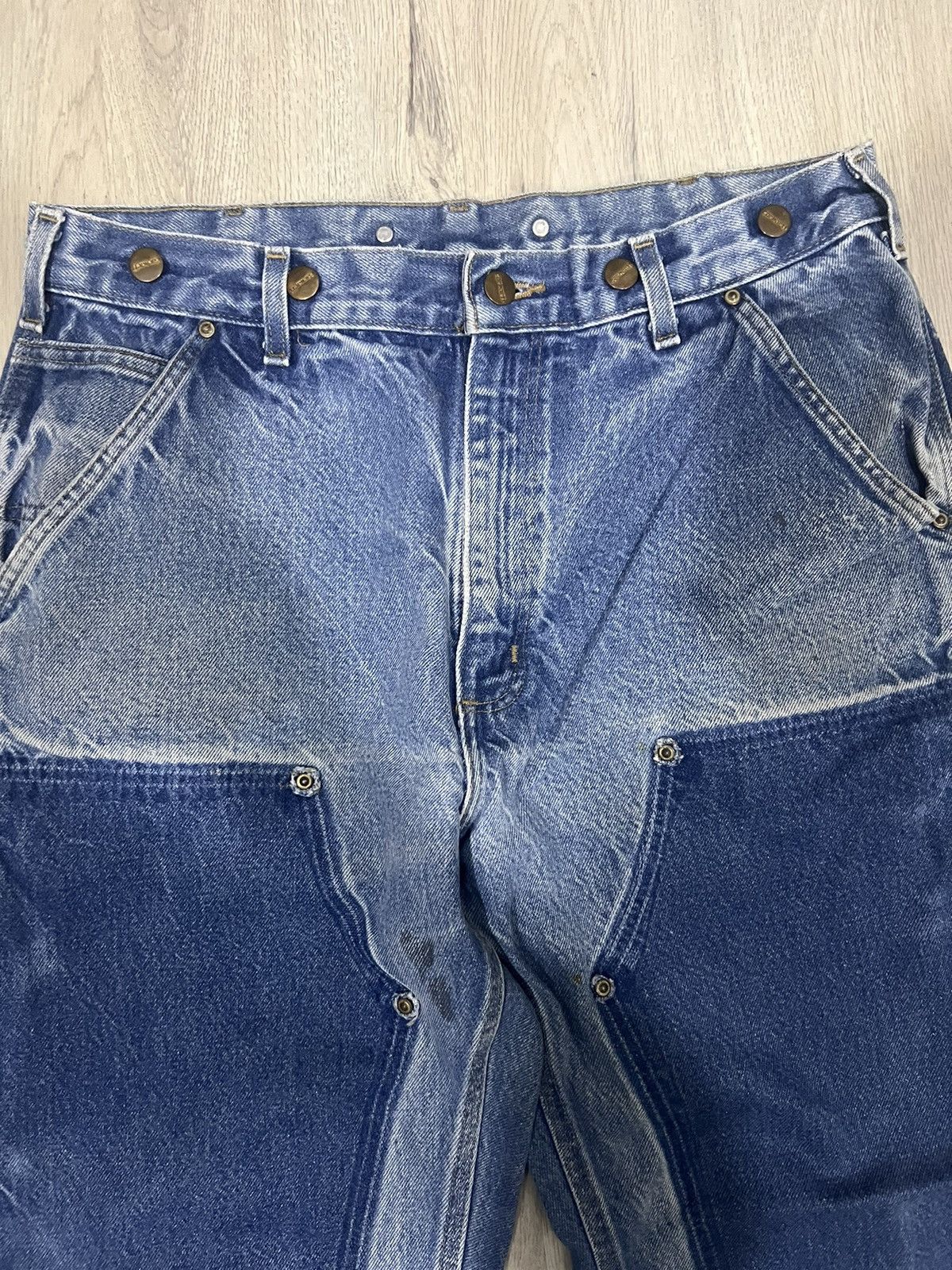 Carhartt × Carhartt Wip × Vintage Vintage Carhartt Denim Cutoff Logger B107 Size US 34 / EU 50 - 3 Thumbnail