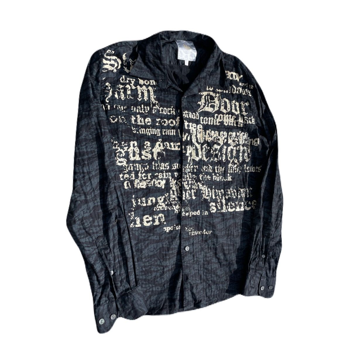 2000s Japanese archive Vkei Poem Grunge Button-up Shirts