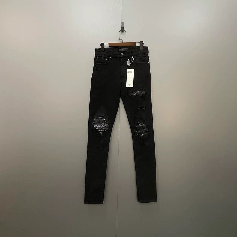 Amiri Amiri black distressed jeans Size US 31 - 1 Thumbnail