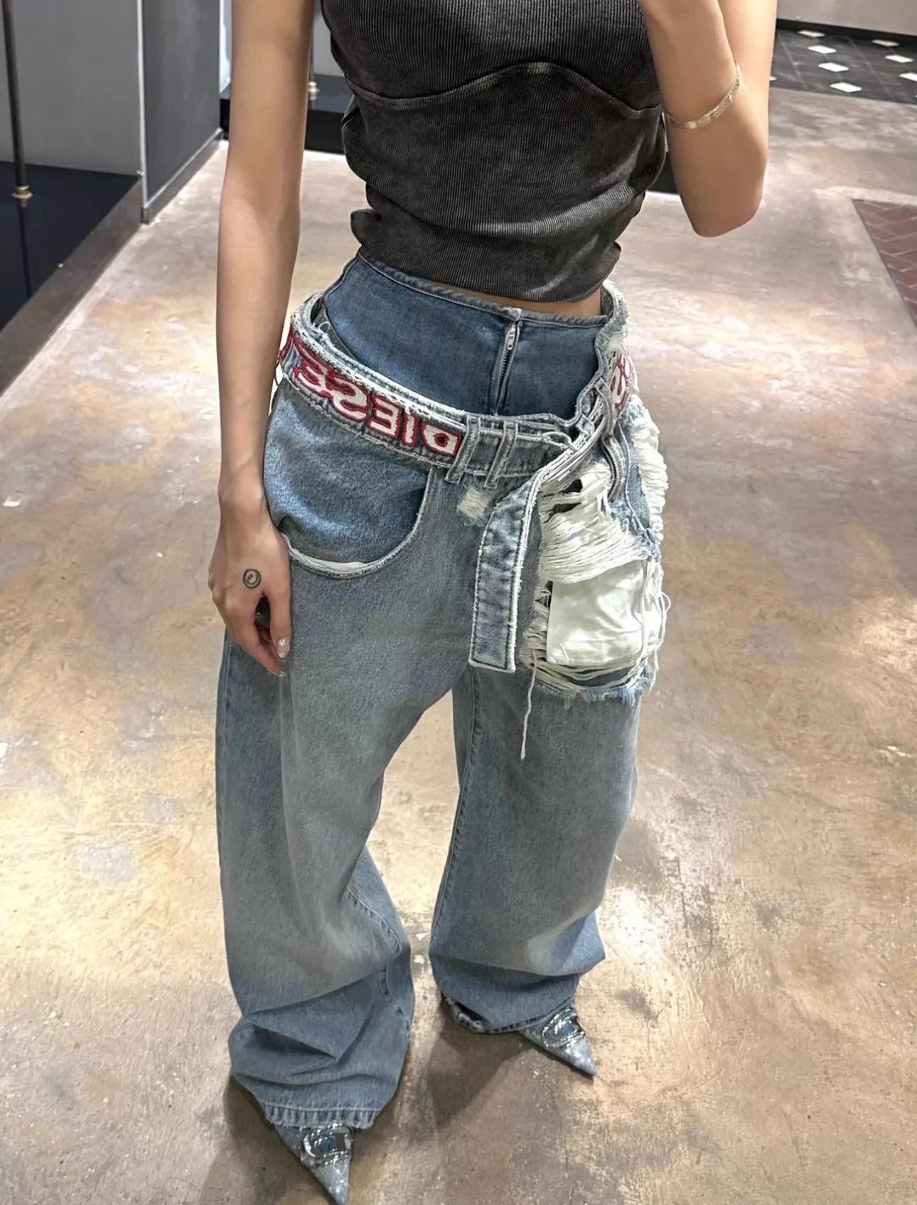 Diesel Diesel Layered Belt Jeans Women 23ss Z.J. Inspired Size 27" / US 4 / IT 40 - 3 Thumbnail