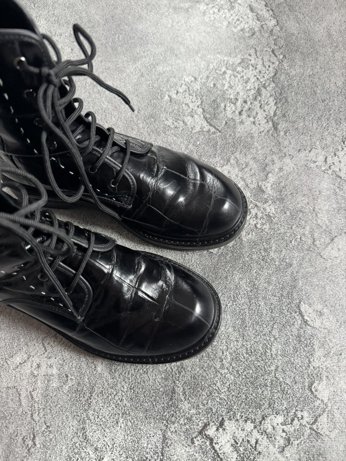 Max Mara Max Mara 37size black varnished leather shoes boots casual Size US 7 / IT 37 - 15 Thumbnail