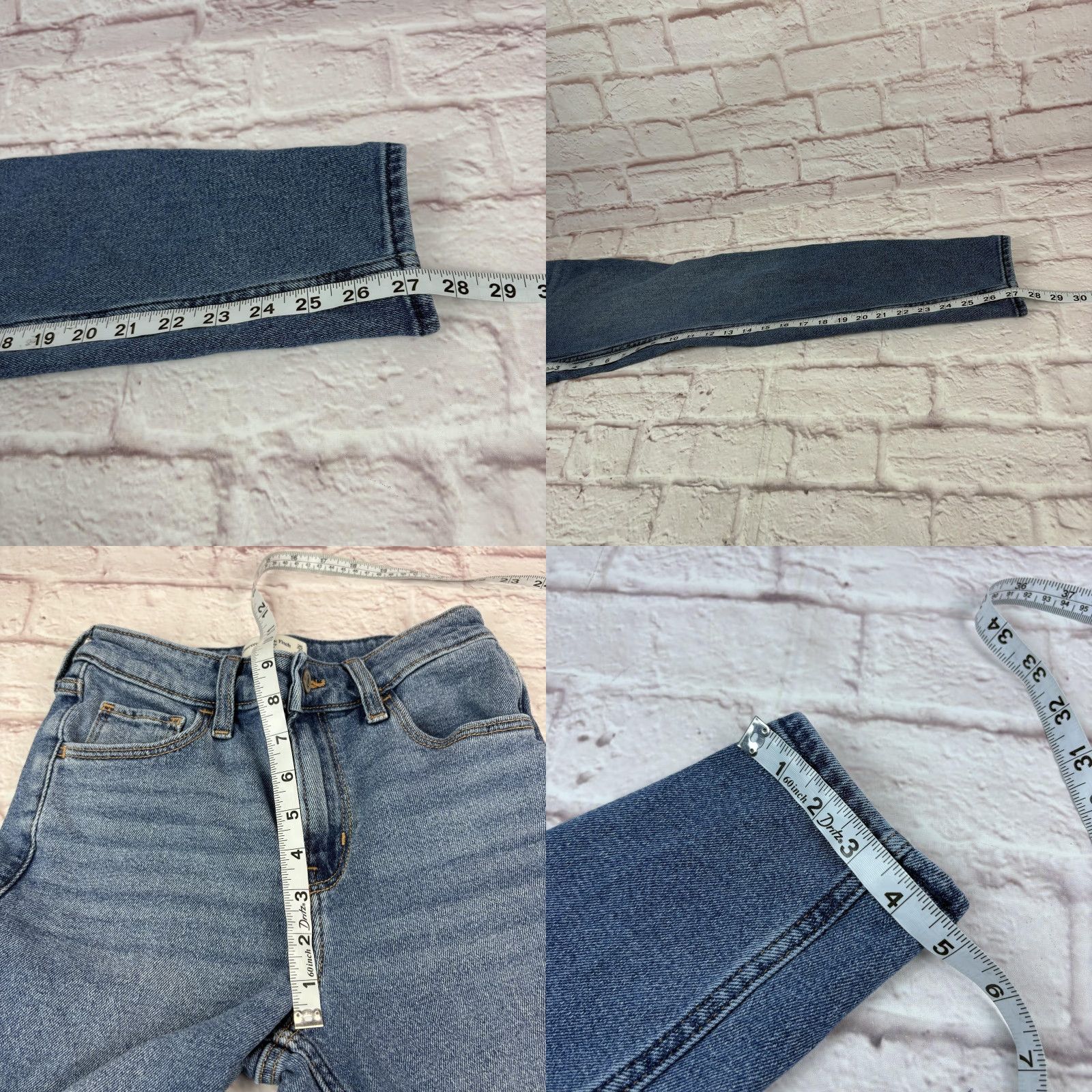 Abercrombie & Fitch Abercrombie & Fitch The Skinny Jeans Womens 0R Medium Wash Blue Mid Rise Denim Jeans Size 25" / US 0 / IT 36 - 8 Thumbnail