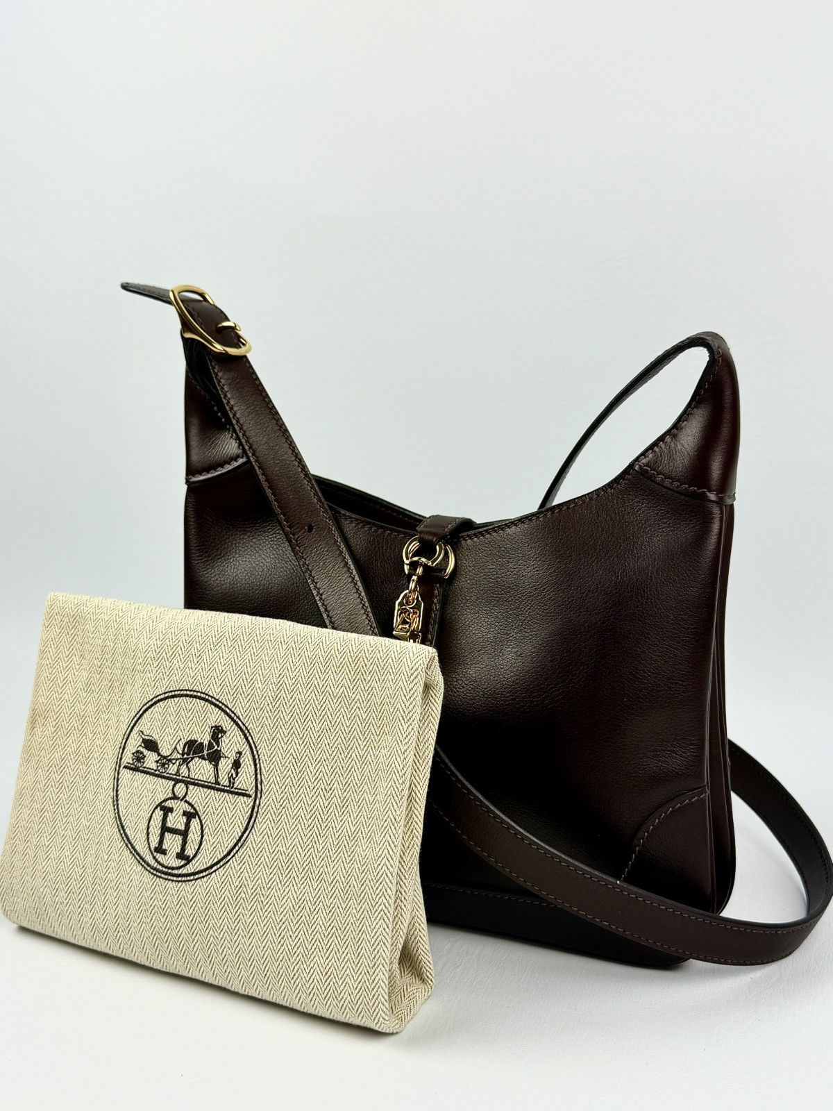 Hermes Hermes - 2020 - Evercolor - Brown & Gold - Trim Duo - 24 Size ONE SIZE - 4 Thumbnail