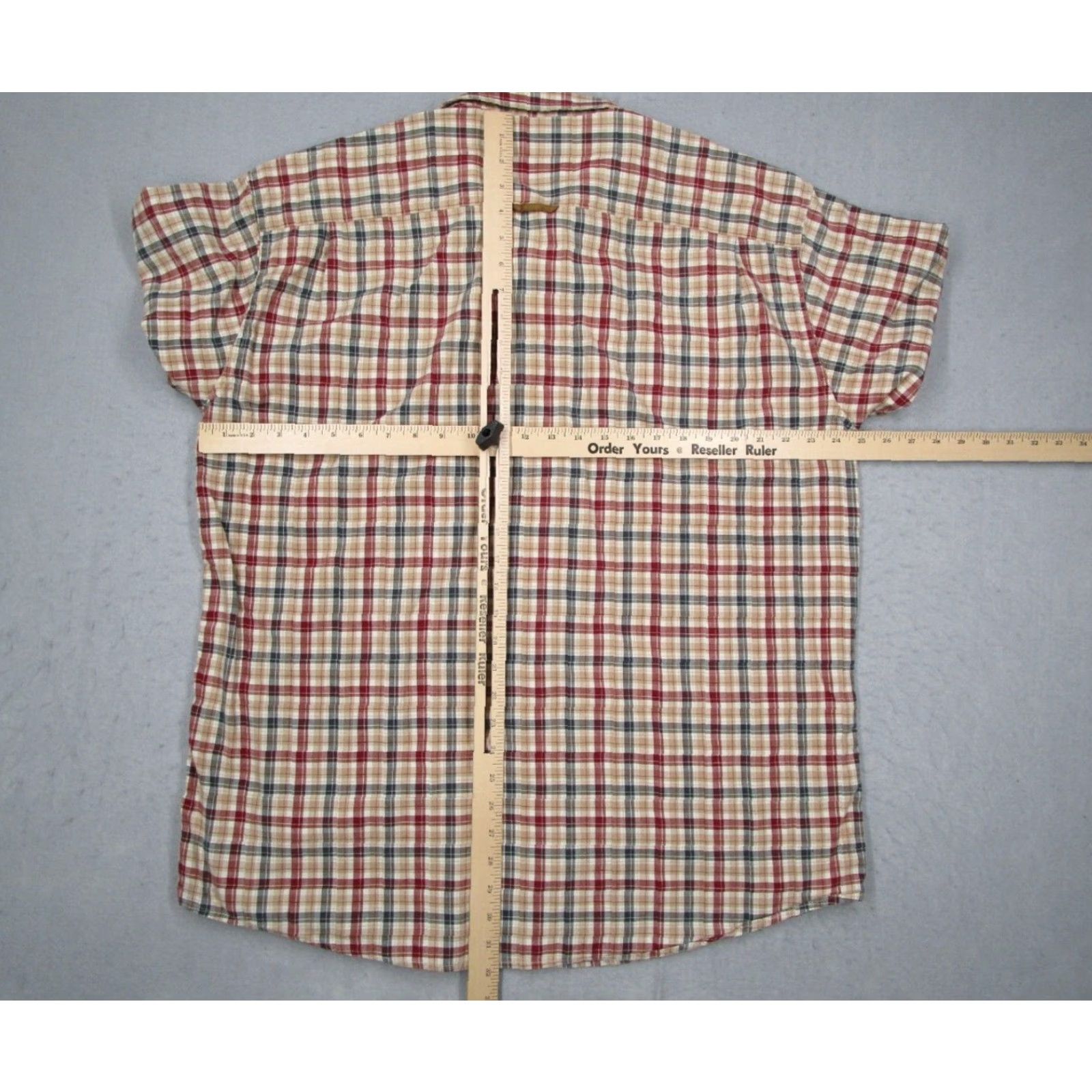 Orvis VINTAGE Orvis Mens Short Sleeve Check Shirt XL Red Casual Lightweight Cotton 90s Retro Size US XL / EU 56 / 4 - 4 Thumbnail