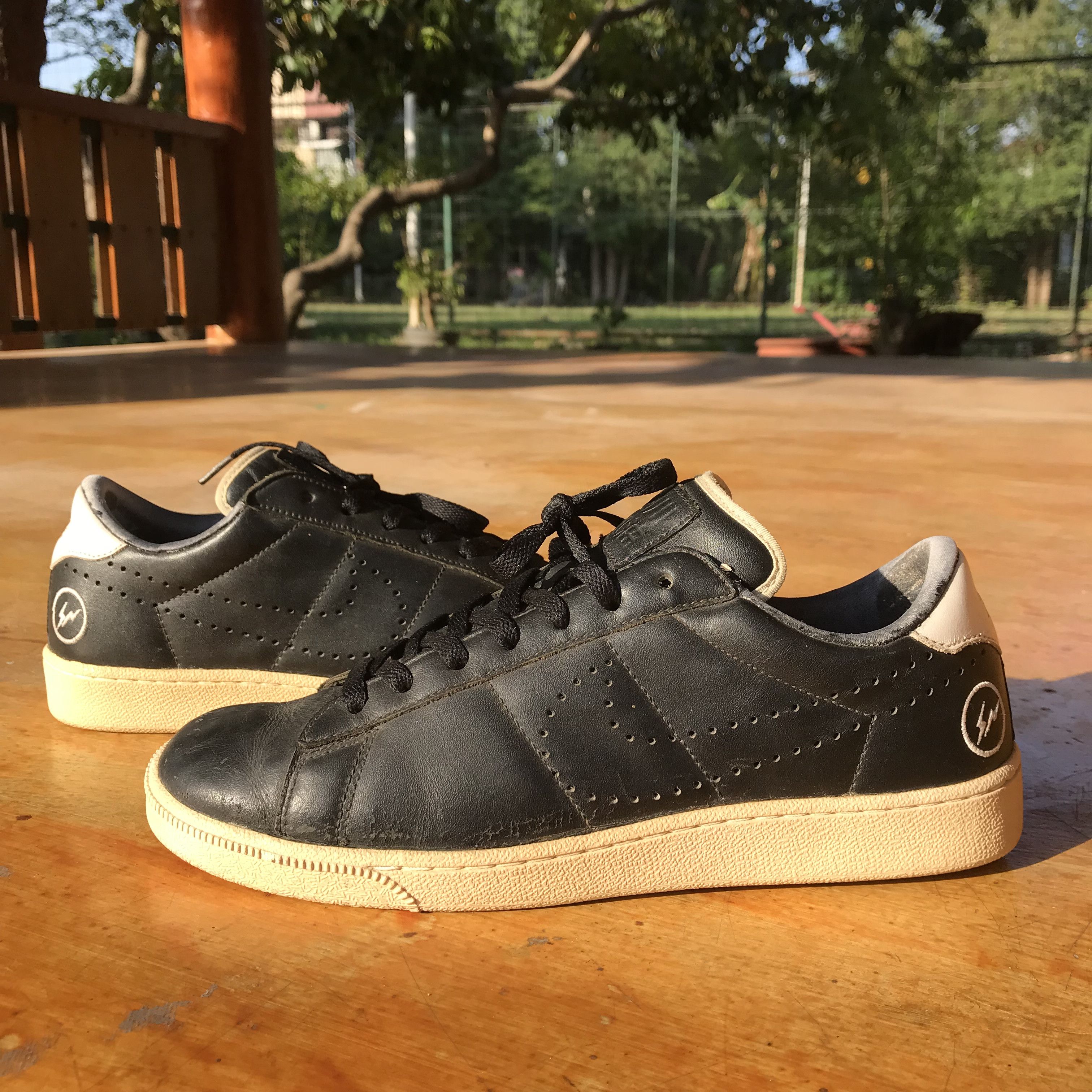 Fragment Design Nike x Fragment Design japan Hiroshi Fujiwara Black leather Size US 9 / EU 42 - 1 Thumbnail