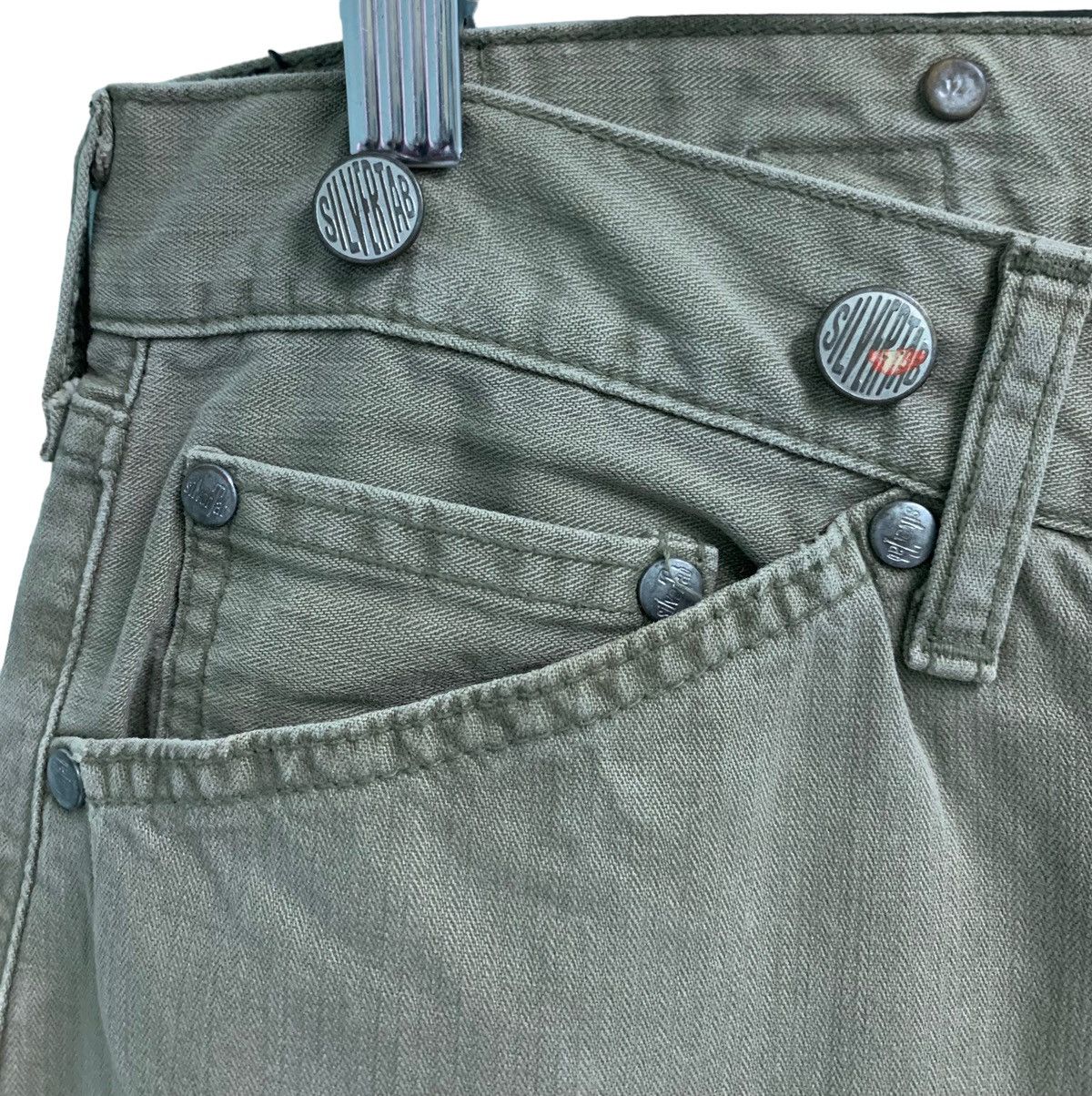 Levi's × Levi's Vintage Clothing 🔥Rare Vintage Levis SilverTab Loose Buckle Back Pants Size US 30 / EU 46 - 6 Thumbnail