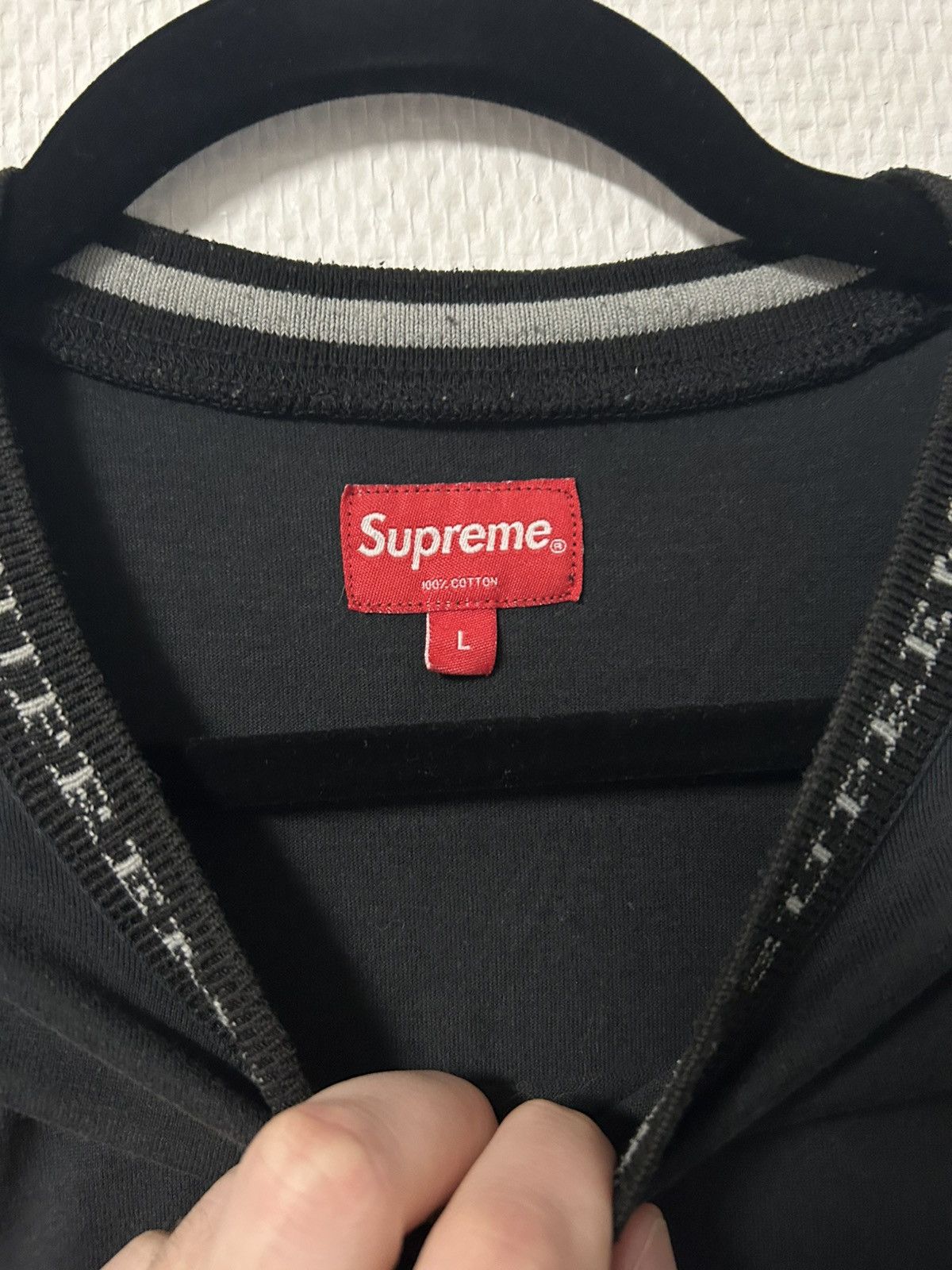 Supreme Supreme - FW16 Rib Logo Athletic Top MMXVI🖤🤍 Size US L / EU 52-54 / 3 - 2 Thumbnail
