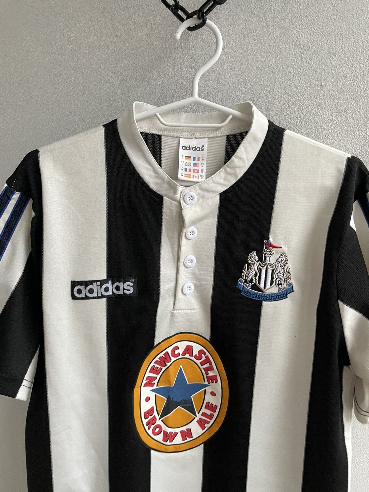 Adidas Newcastle United 1995 1996 1997 Football Shirt Soccer Jersey Size US M / EU 48-50 / 2 - 9 Thumbnail