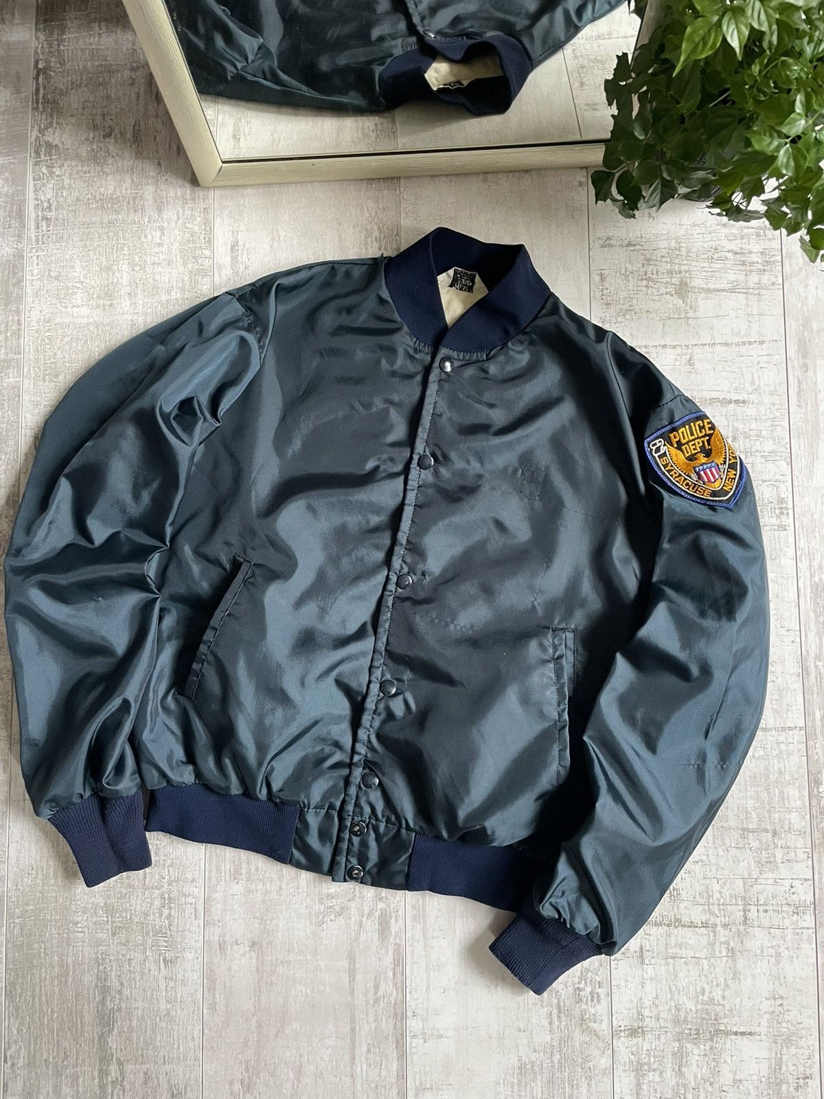 Vintage Police Dept Vintage 70’s Nylon Bomber Syracuse New York RARE Size US M / EU 48-50 / 2 - 2 Thumbnail