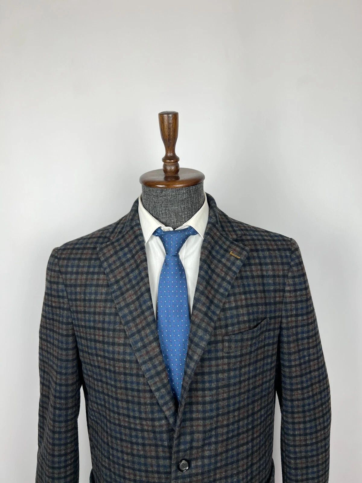 Other Linea Sartoriale Milano Plaid Multicolor Half Lined Blazer Size 46R - 4 Thumbnail