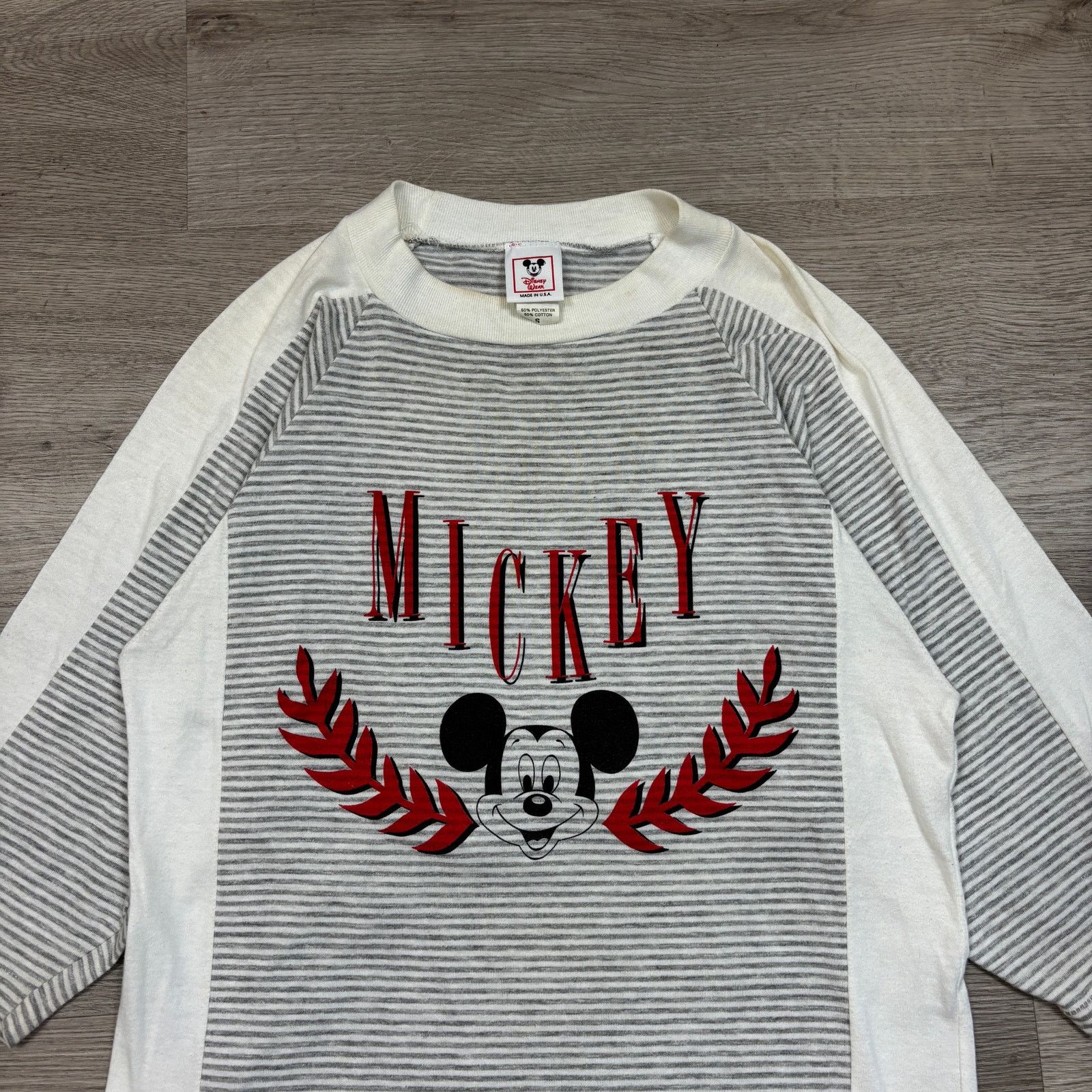 Disney × Vintage Rare VTG 80s 90s Disney Wear Mickey 3/4 Sleeve Shirt Small Size US S / EU 44-46 / 1 - 2 Thumbnail