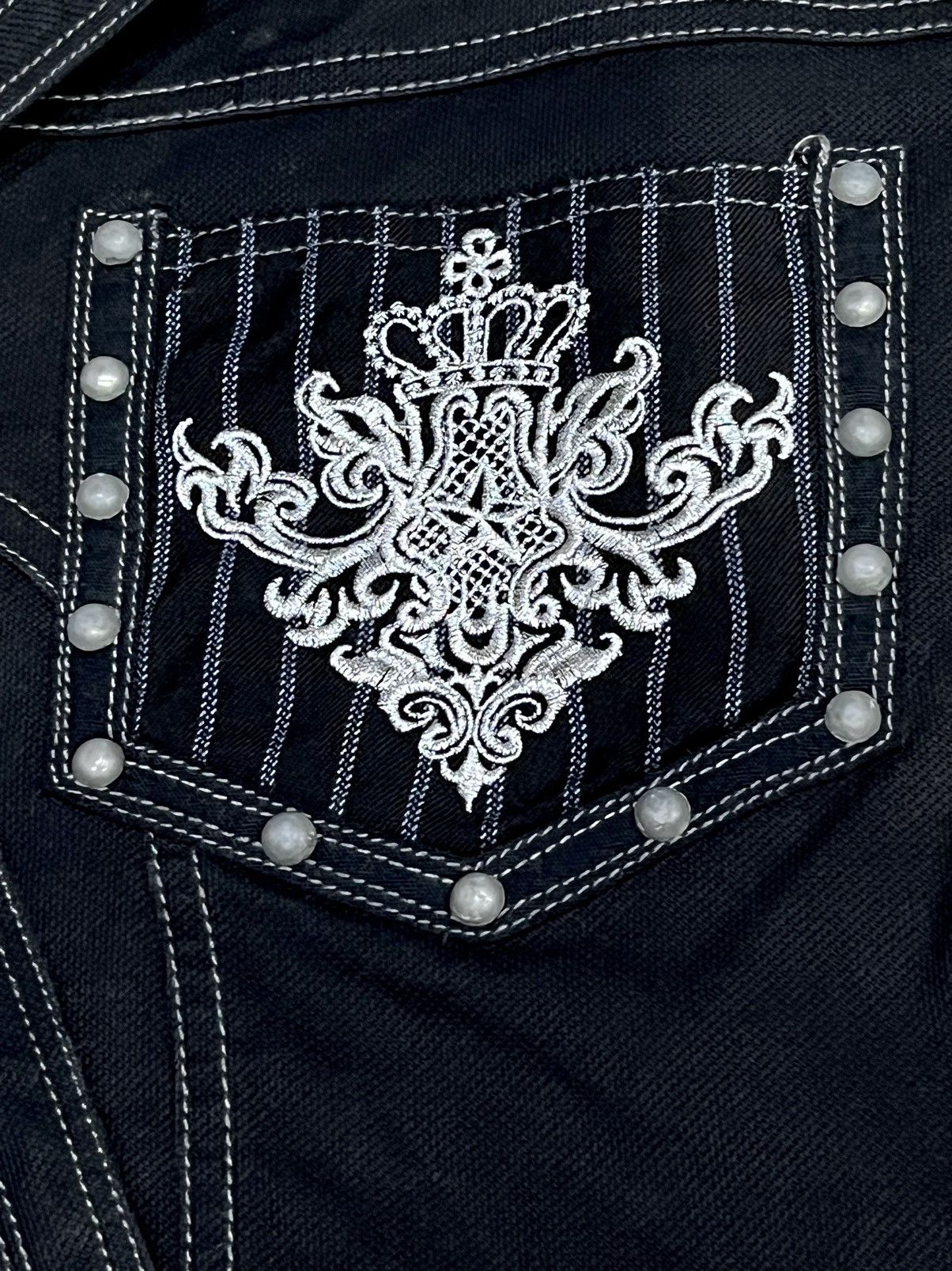 Tribal Streetwear ALGONQUINS Punk Bondage Studded Hybrid Mini Skirt Hot Pants Size 30" / US 8 / IT 44 - 13 Thumbnail